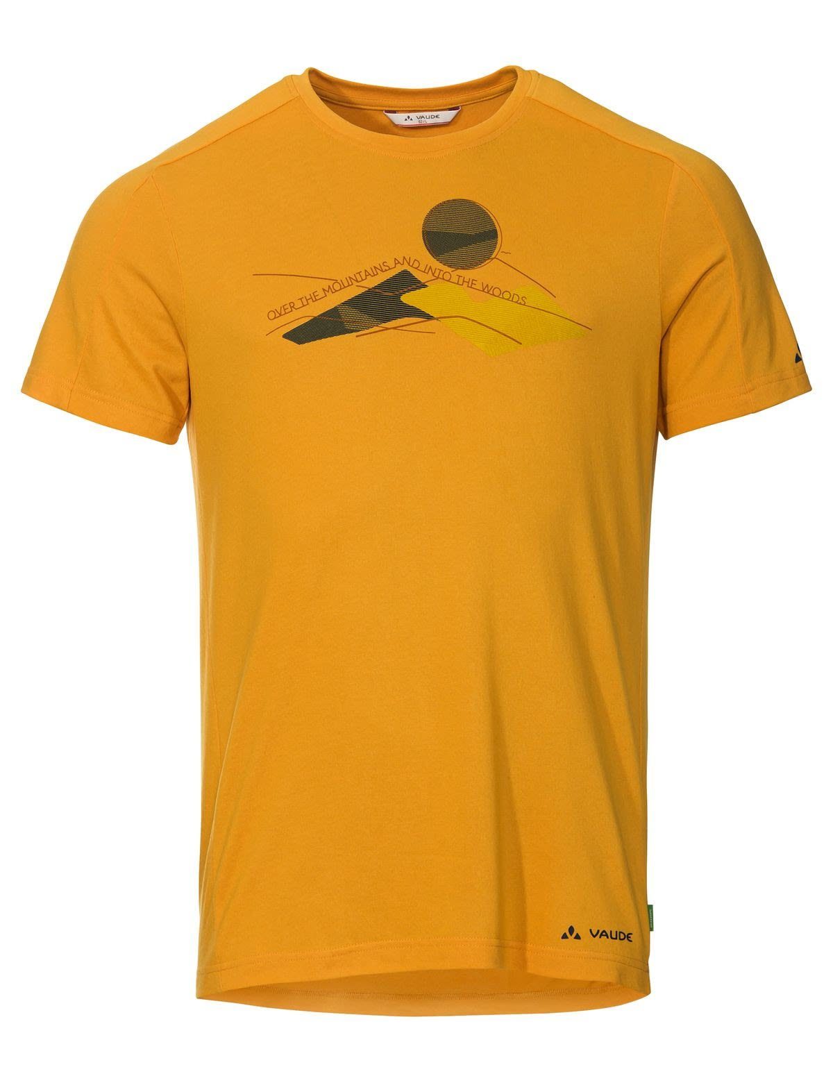 VAUDE T-Shirt Vaude Mens Gleann T-shirt Herren Kurzarm-Shirt Burnt Yellow