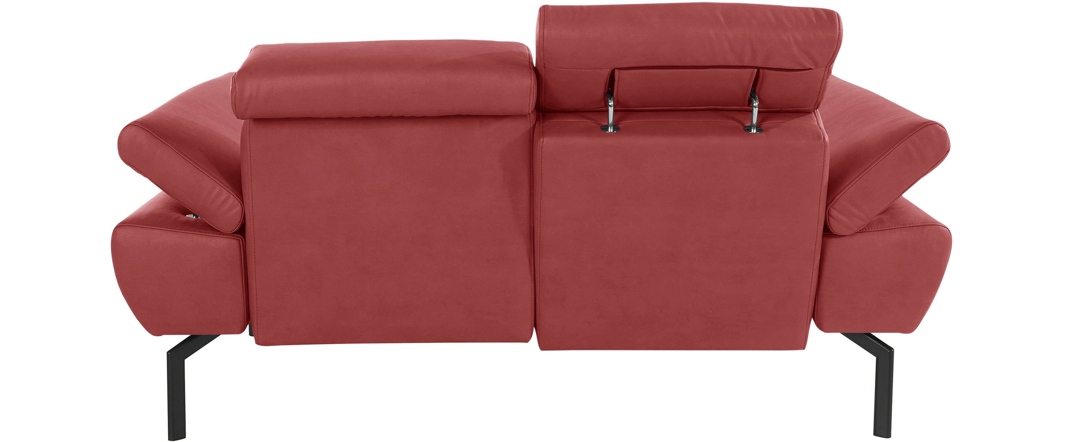 Style Lederoptik Trapino Luxus-Microfaser mit in 2-Sitzer Rückenverstellung, Places of Luxus, wahlweise