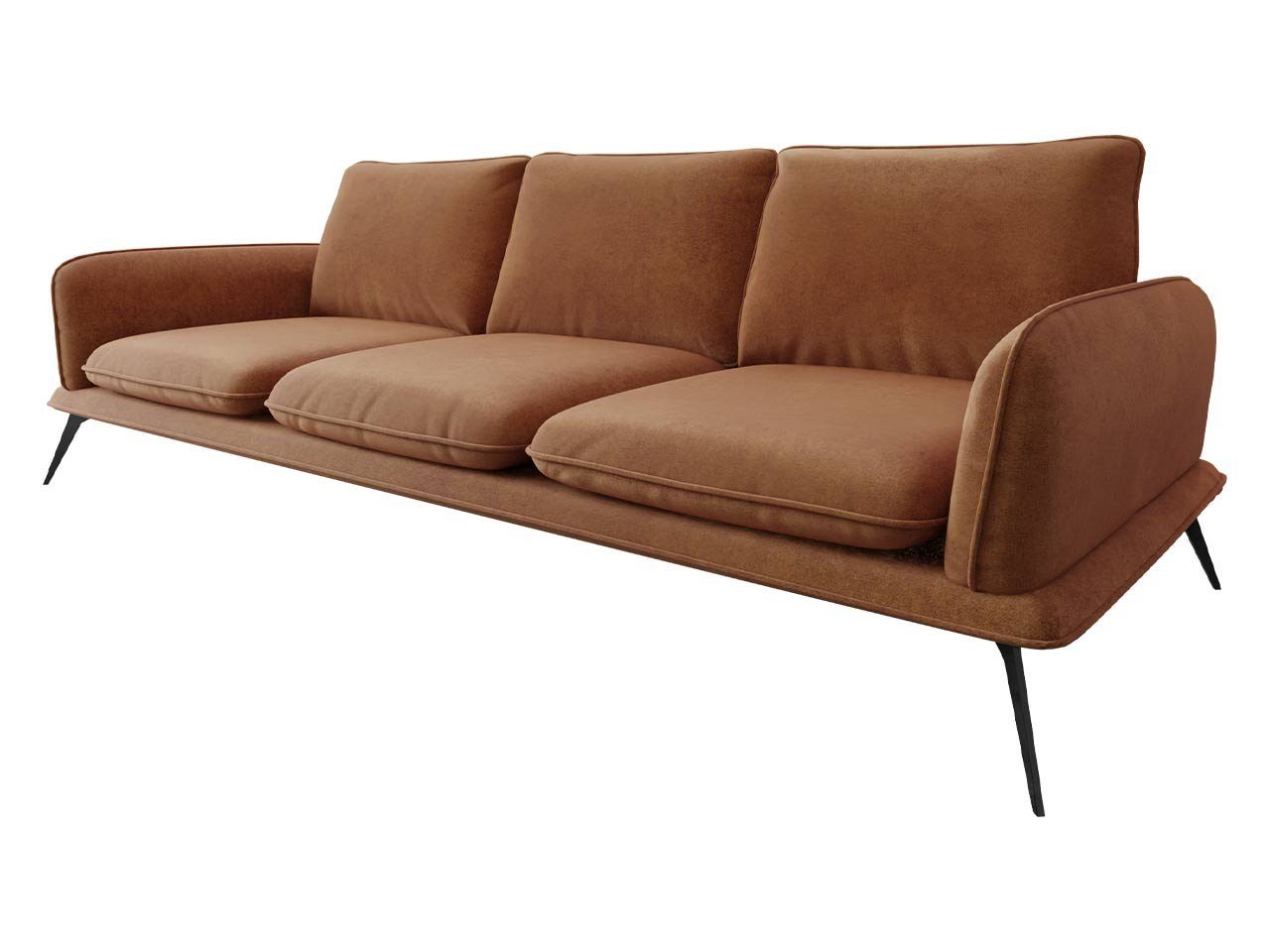4 Sofa Couch, 295 Polstersofa, MIRJAN24 Freistehendes Portimao 3, Zetta Couchgarnitur Sitzer