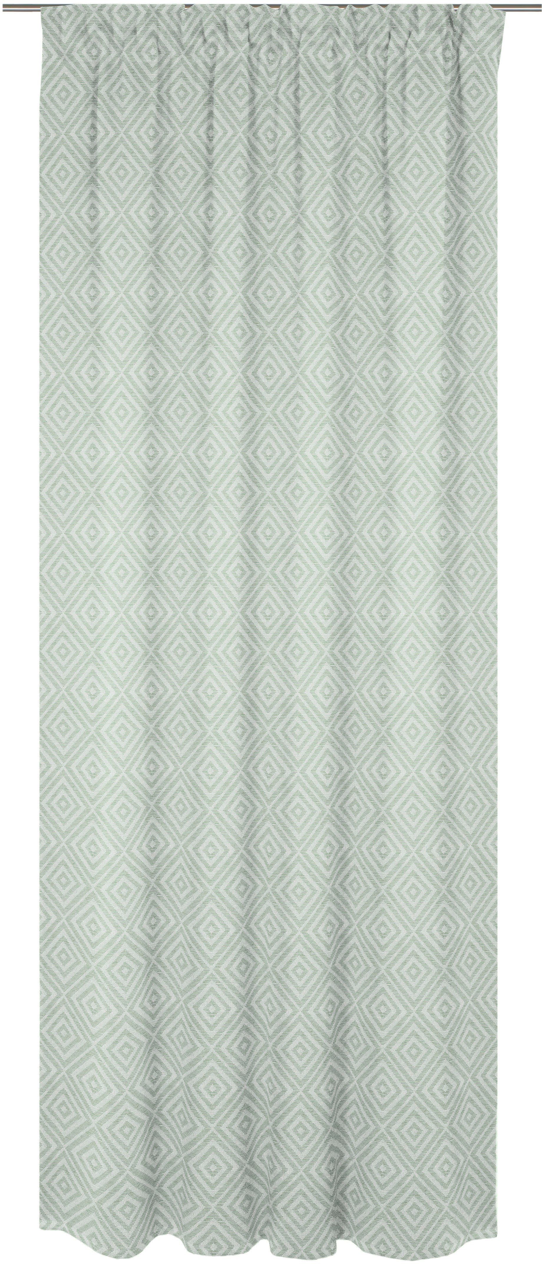 Vorhang Telfort, Wirth, Multifunktionsband (1 St), blickdicht, Jacquard grün
