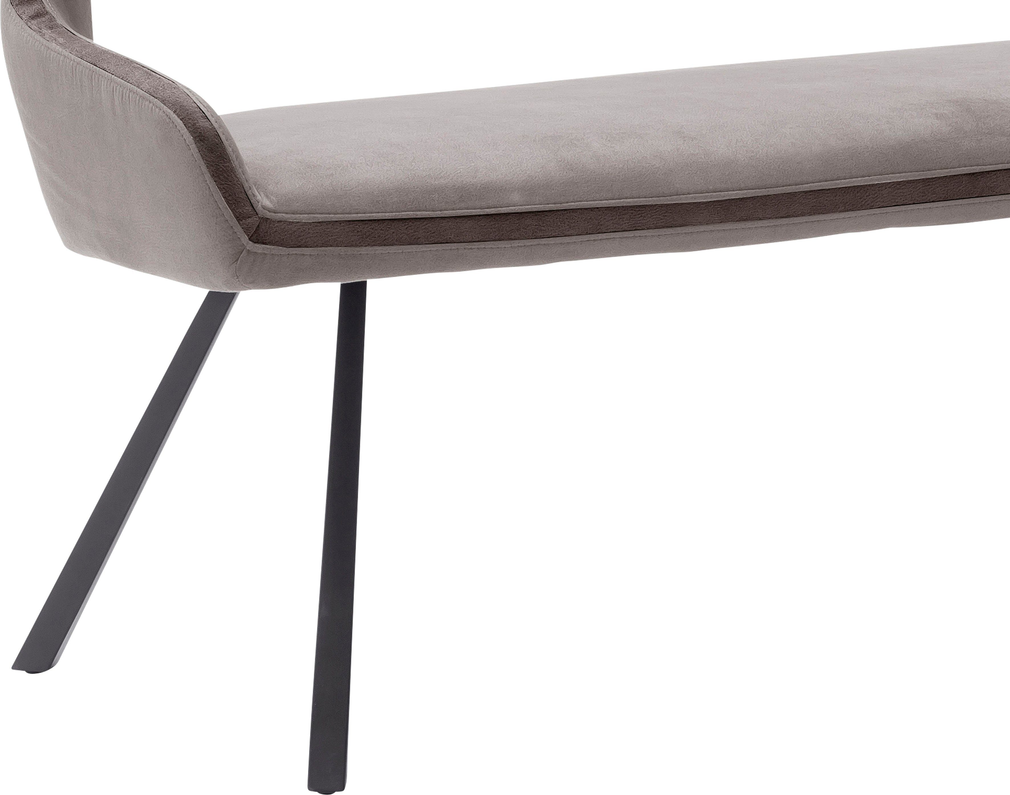 MCA furniture Sitzbank Bayonne, bis | Sitzhöhe 50 155 cm-175 Capuccino/Schlamm belastbar, cm cm, Capuccino wahlweise 280 breite kg
