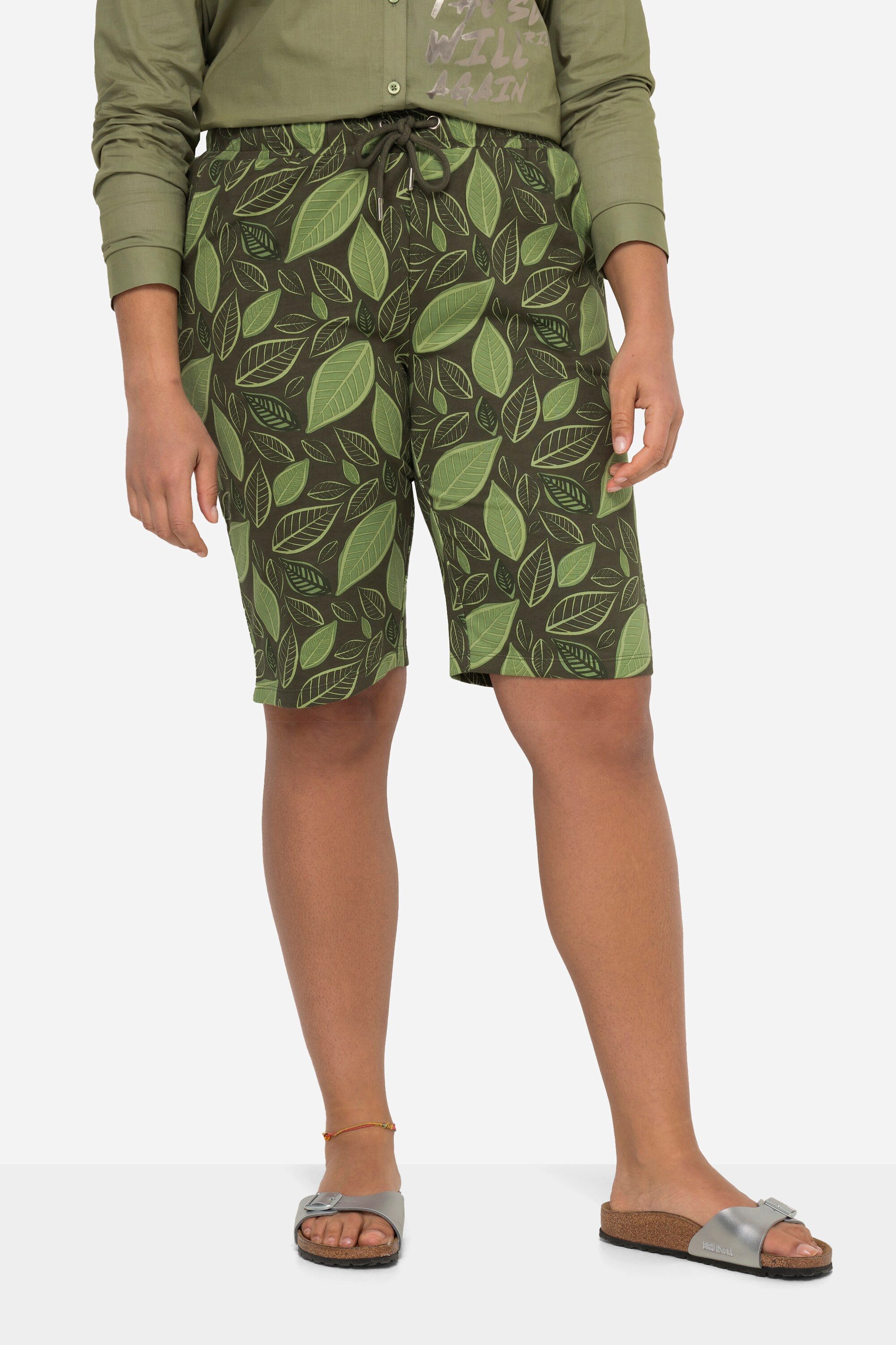 Janet & Joyce Jeansshorts Sweat-Shorts Allover-Muster Elastikbund