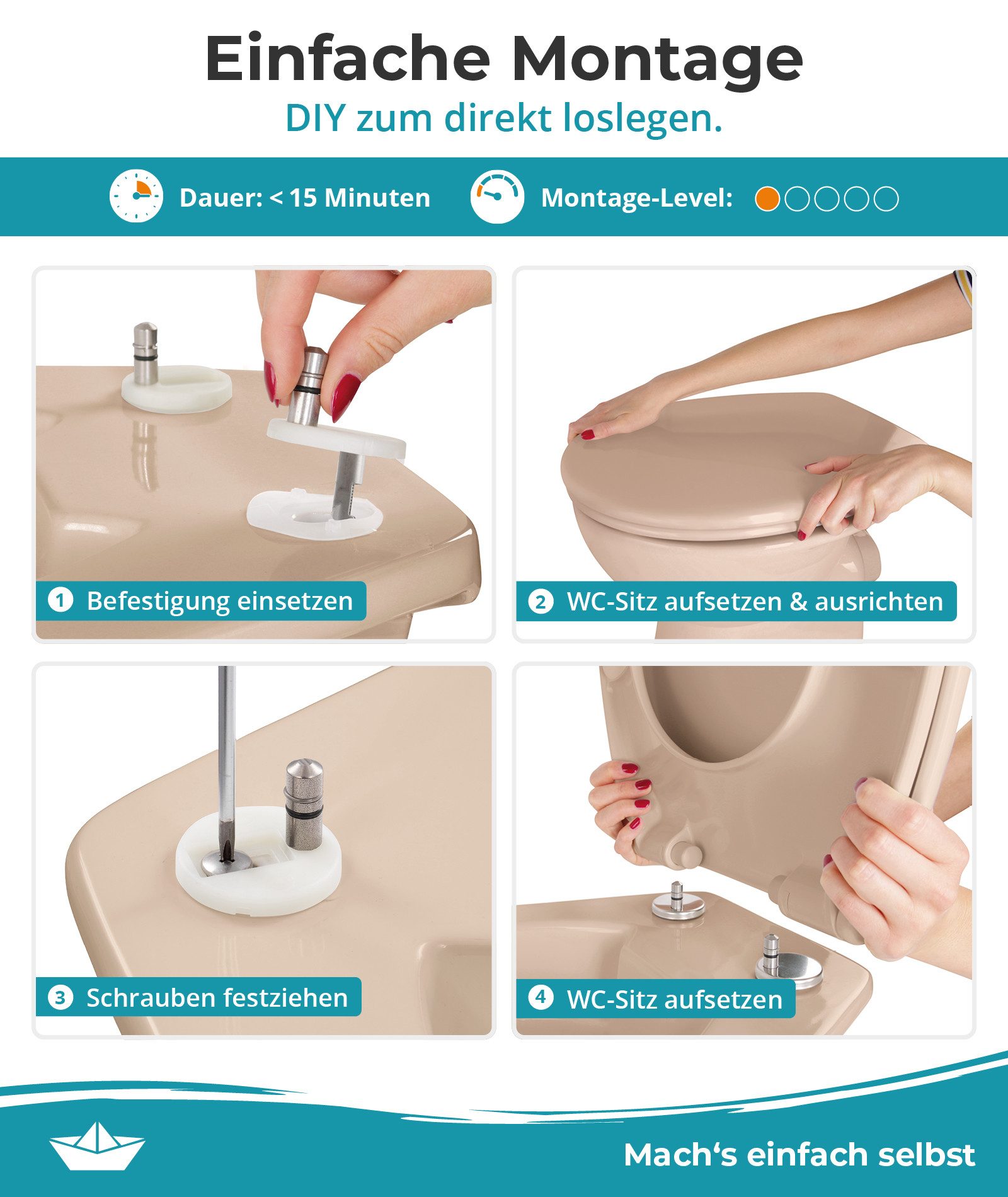 Calmwaters WC-Sitz Original, Premium, Made in EU, Absenkautomatik, bis 250 günstig online kaufen