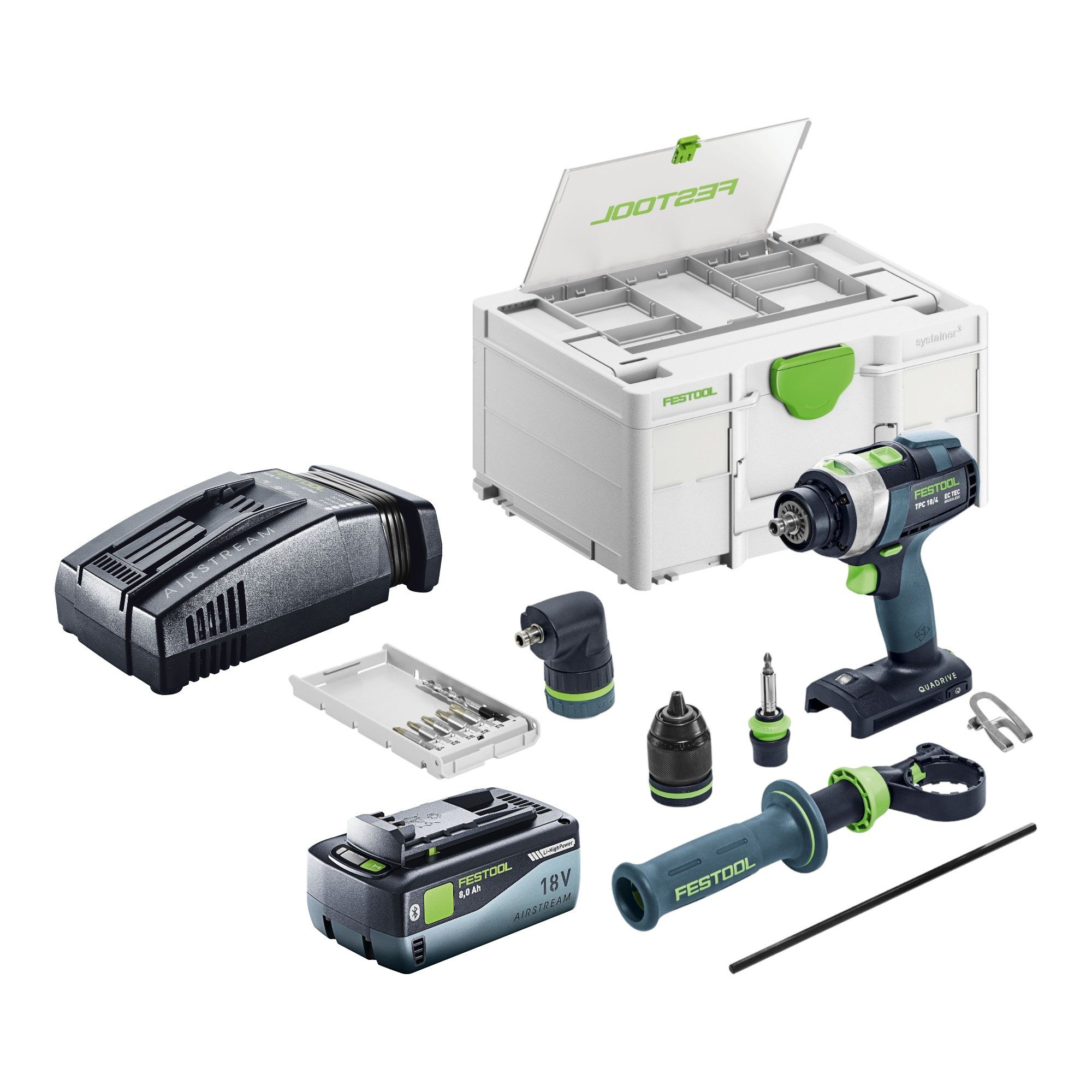 FESTOOL Schlagbohrmaschine Festool TPC 18/4 I-Basic-Set Akku Schlagbohrschrauber 18 V 75 Nm (577