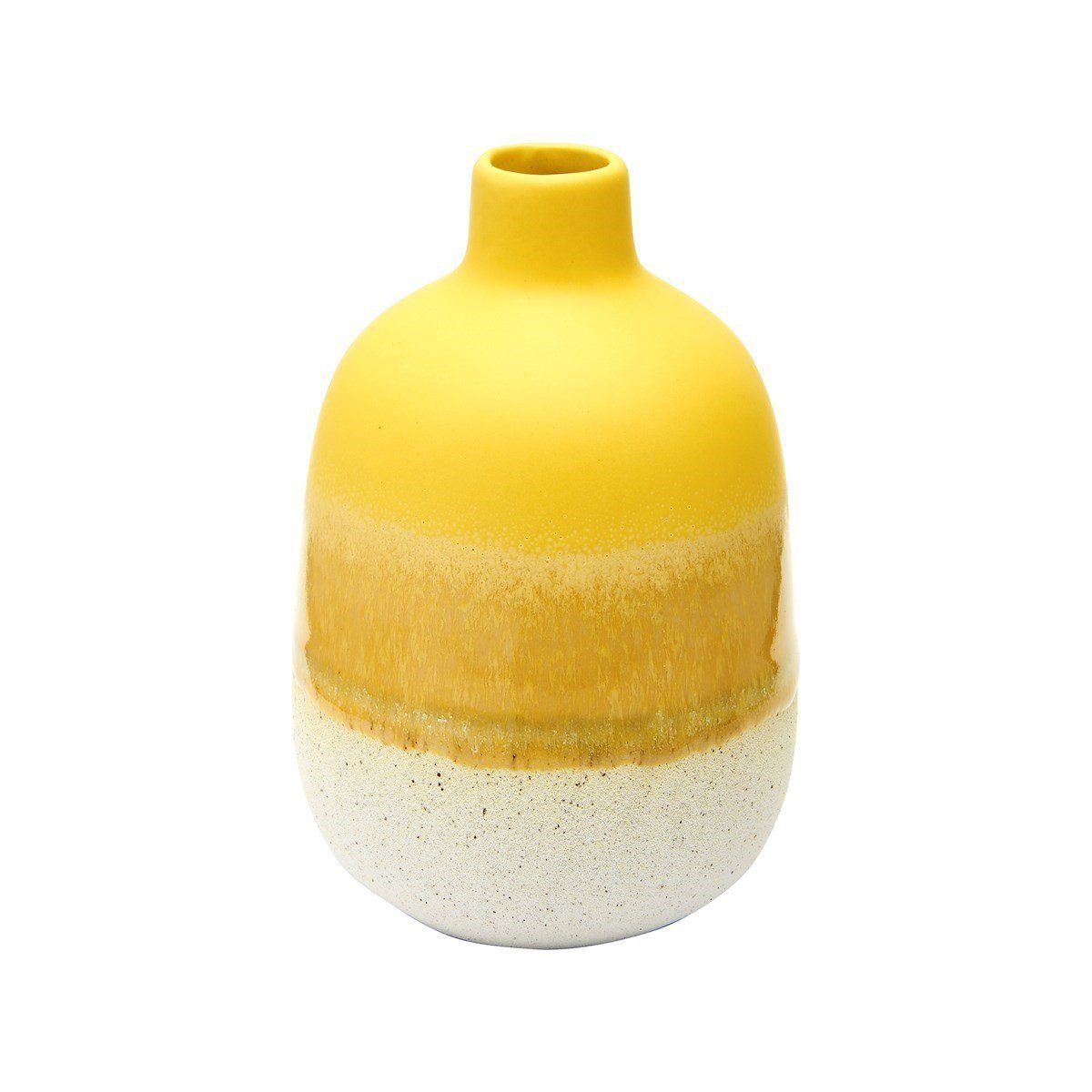 Sass & Belle Dekovase Glasierte Vase Mojave gelb günstig online kaufen