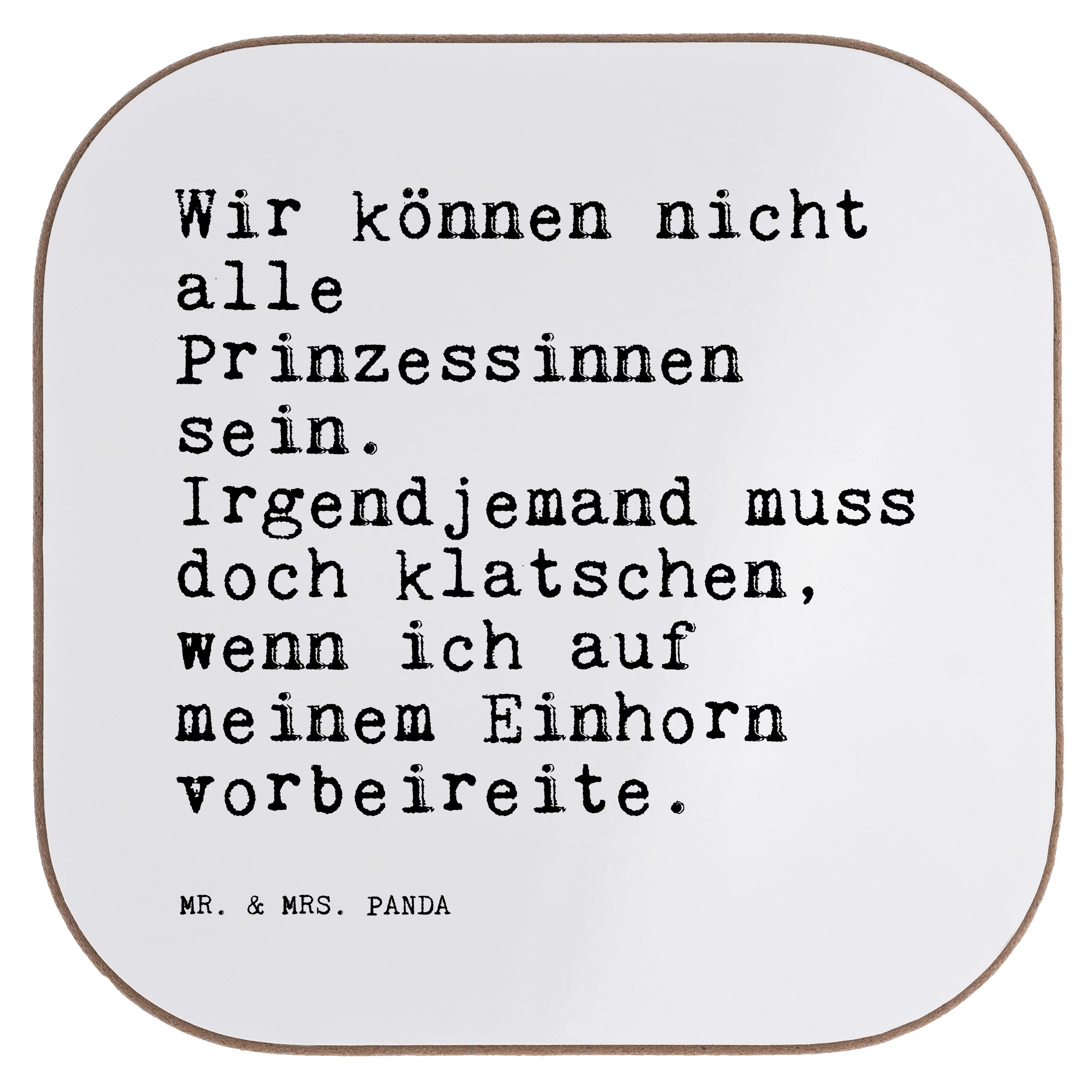 Mr. & Mrs. Panda Getränkeuntersetzer »Wir können nicht alle... Weiß