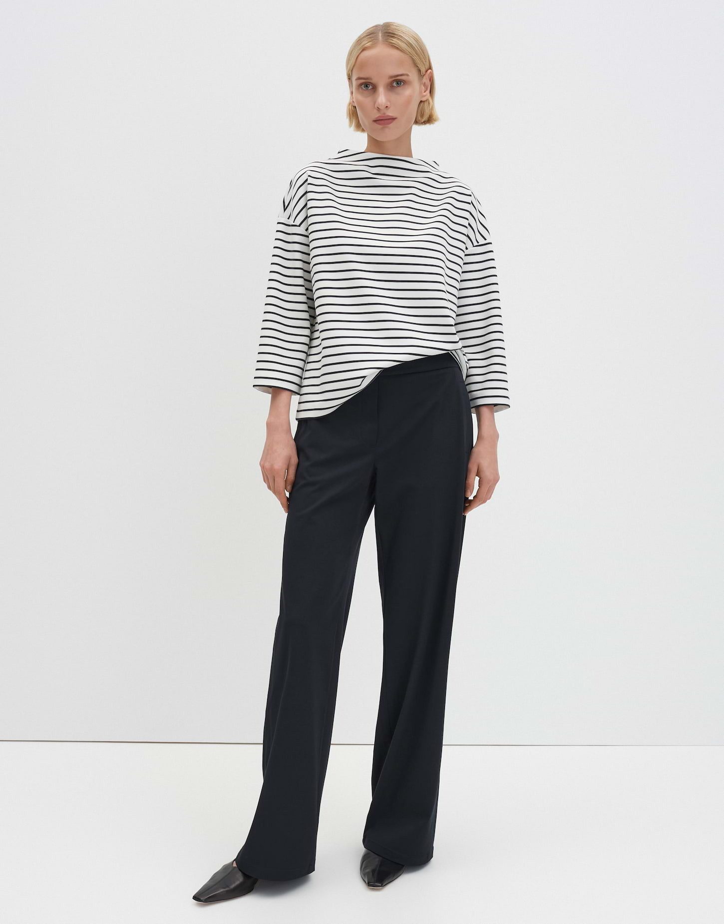 someday 3/4-Arm-Shirt KALEO Loose aus BCI Cotton Mix weite Passform, leicht ausgestellt geschnitten