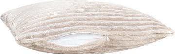 Aspero Dekokissen 4er Set Kissenbezüge aus Streifen-Flanell 45x45 cm, Weiche Sofakissen aus hautsympathischem Material