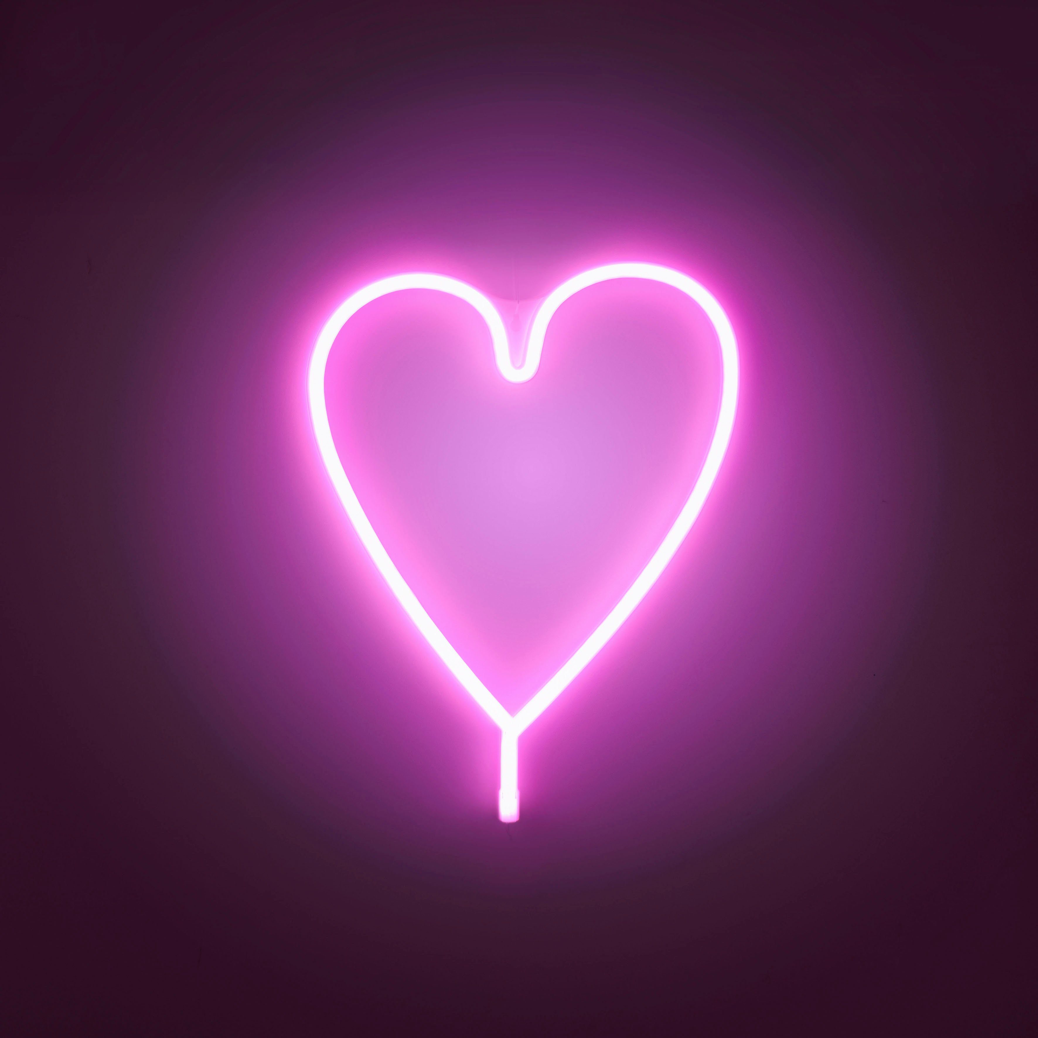 JUST LIGHT LED Wandleuchte NEON-HERZ, LED fest integriert, Warmweiß
