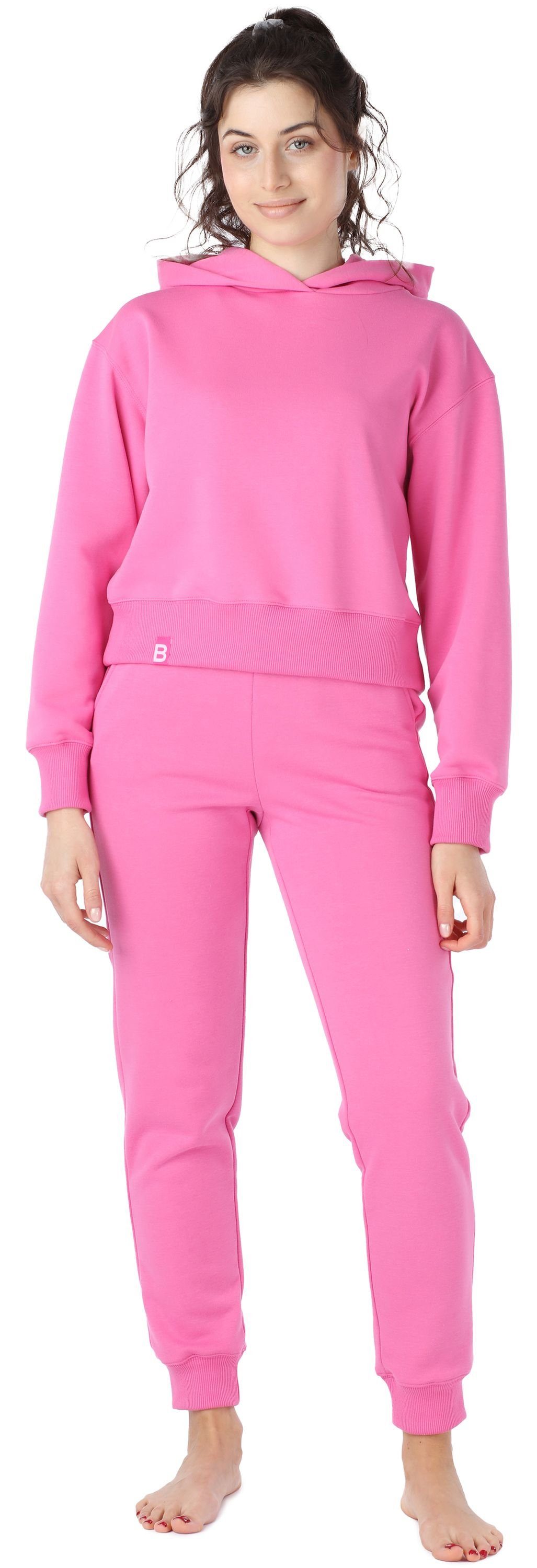 Jogginganzug Damen Baumwolle 2-teilig - Bequemer Trainingsanzug Mit Hoodie & Hose