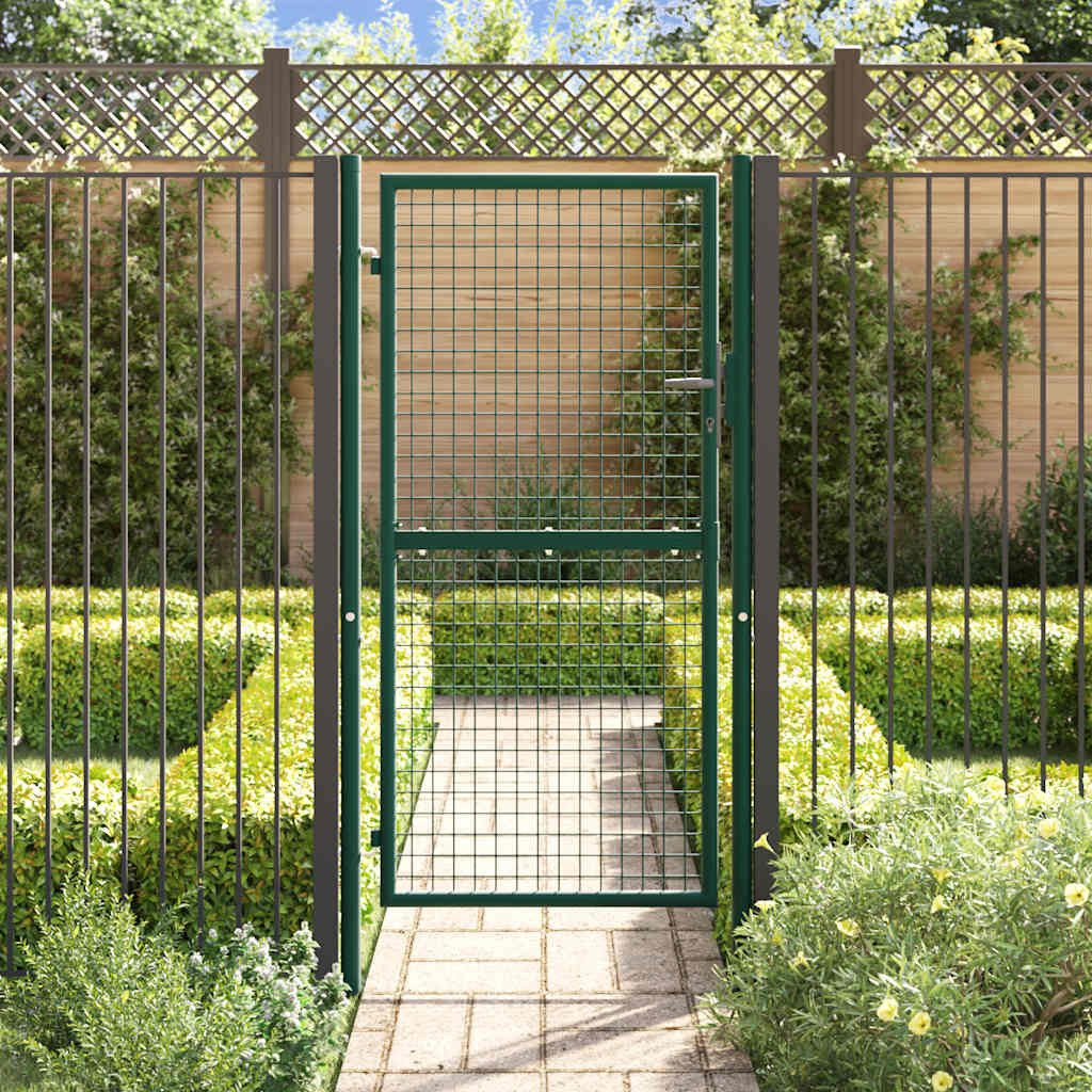vidaXL Gartentor Zauntor Stahl 100x175 cm Grün