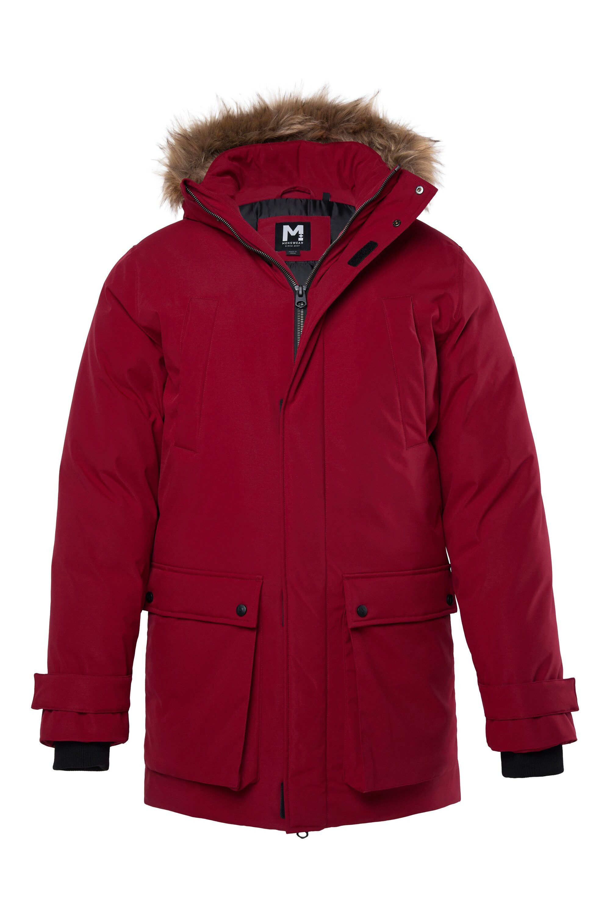 Men Plus Parka Funktions-Parka Kapuze mit Kunstfellbesatz – Bild 2 von 4