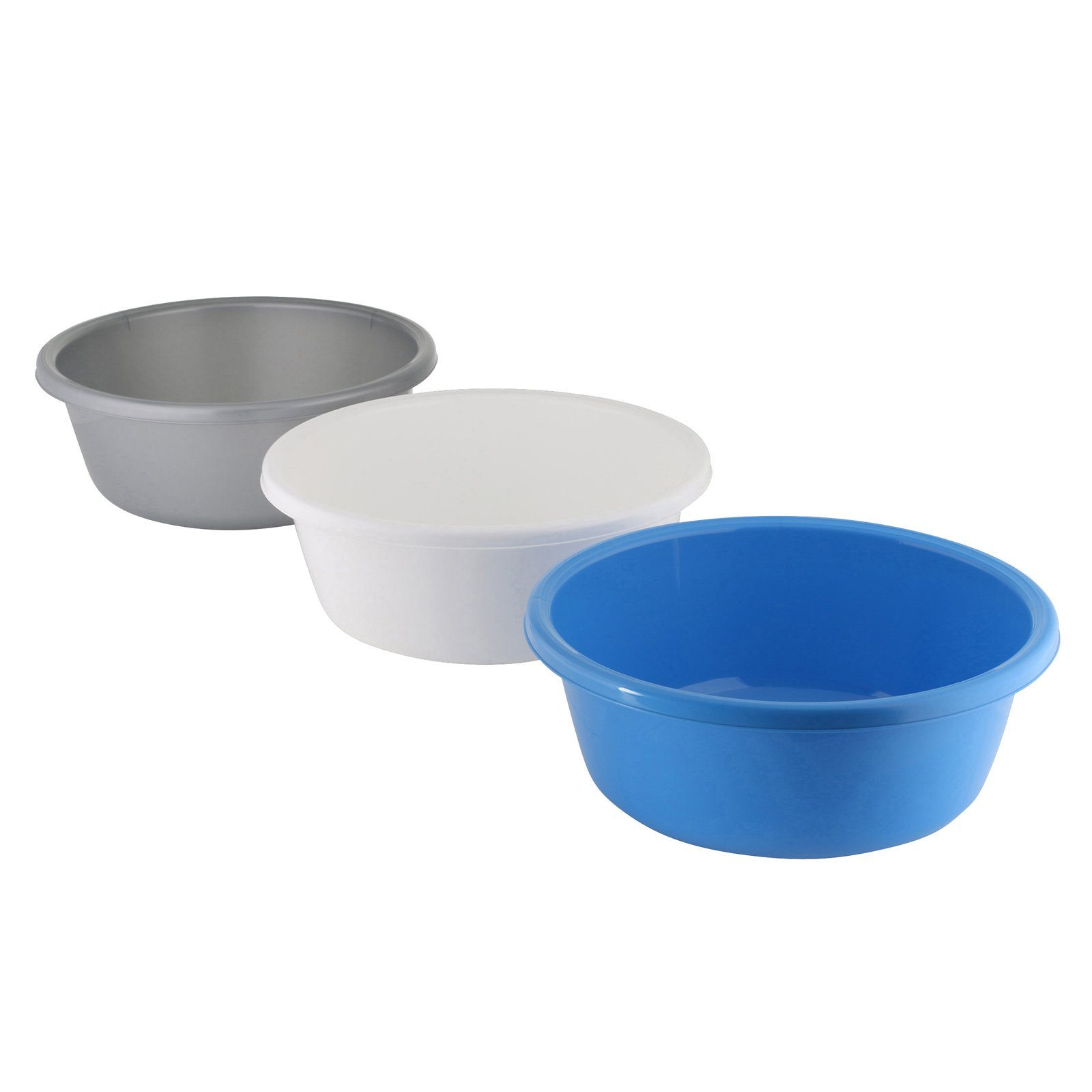 HAC24 Rührschüssel Rührschüssel Schüssel Küchenschüssel Servierschüssel, Robust, (Set, 3-tlg), Ø 36,5 cm, 8 Liter