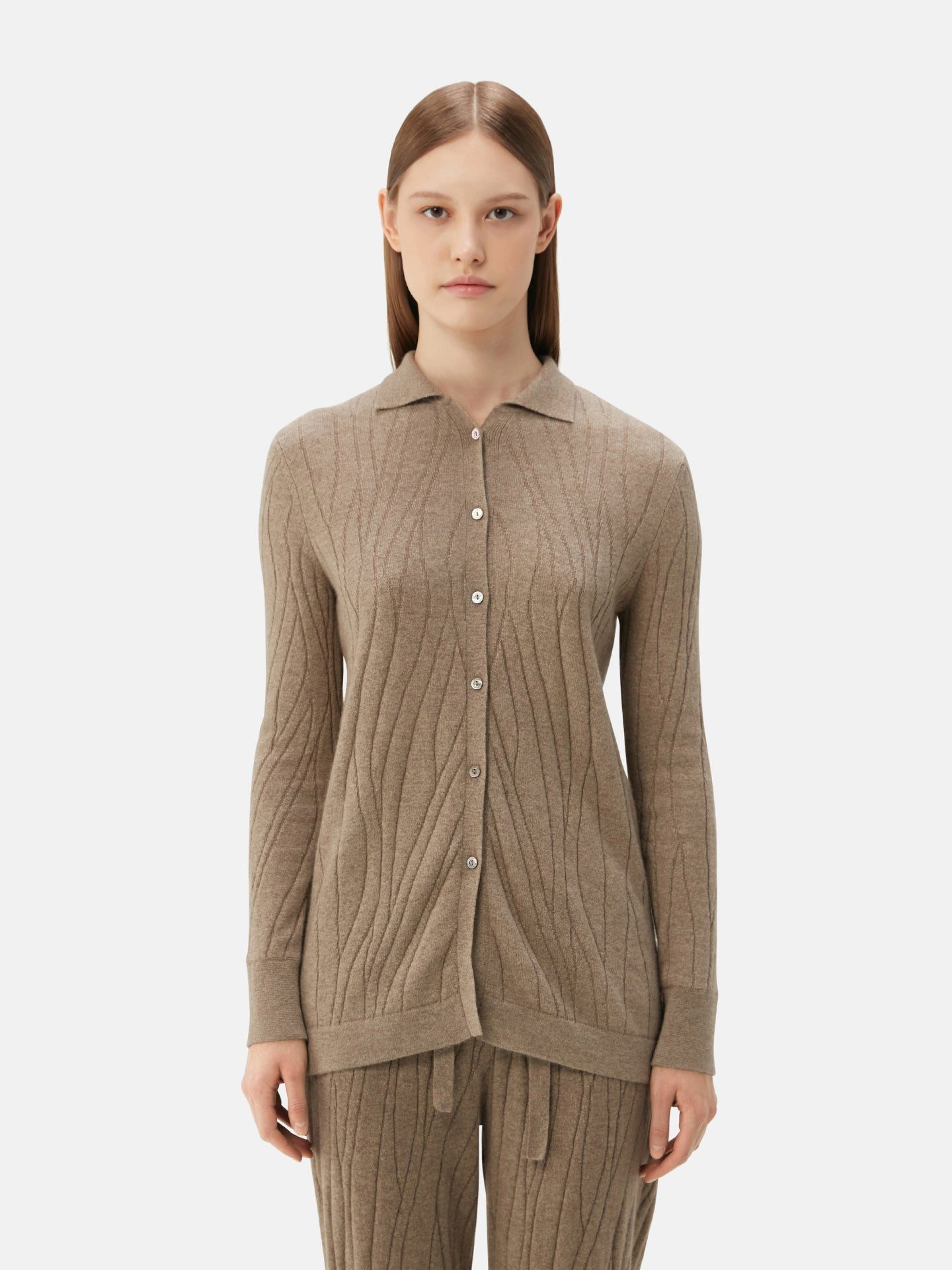 GOBI Cashmere Cardigan Naturfarbe Kaschmir Strickjacke