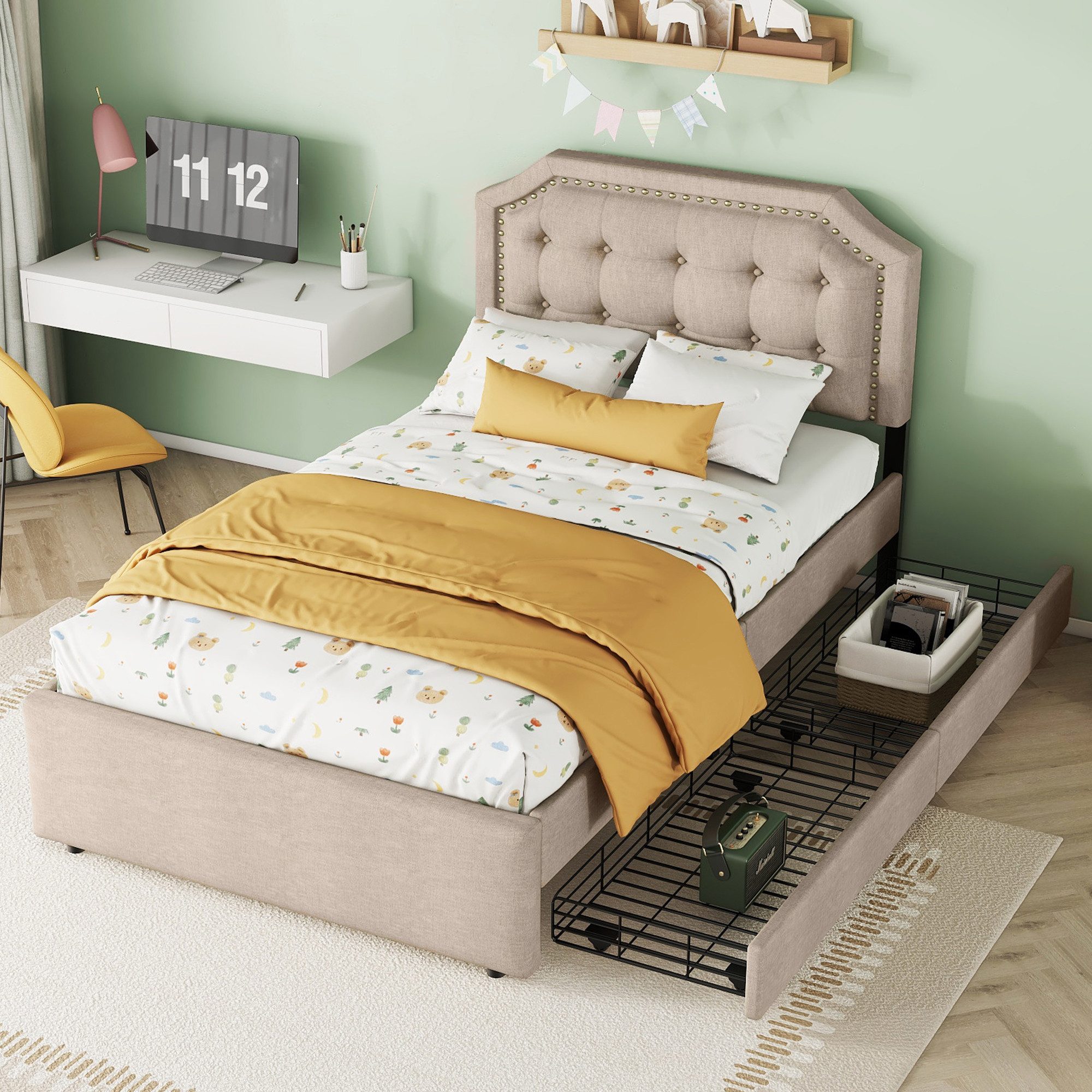 Ulife Polsterbett Kinderbett Jugendbett Einzelbett mit günstig online kaufen