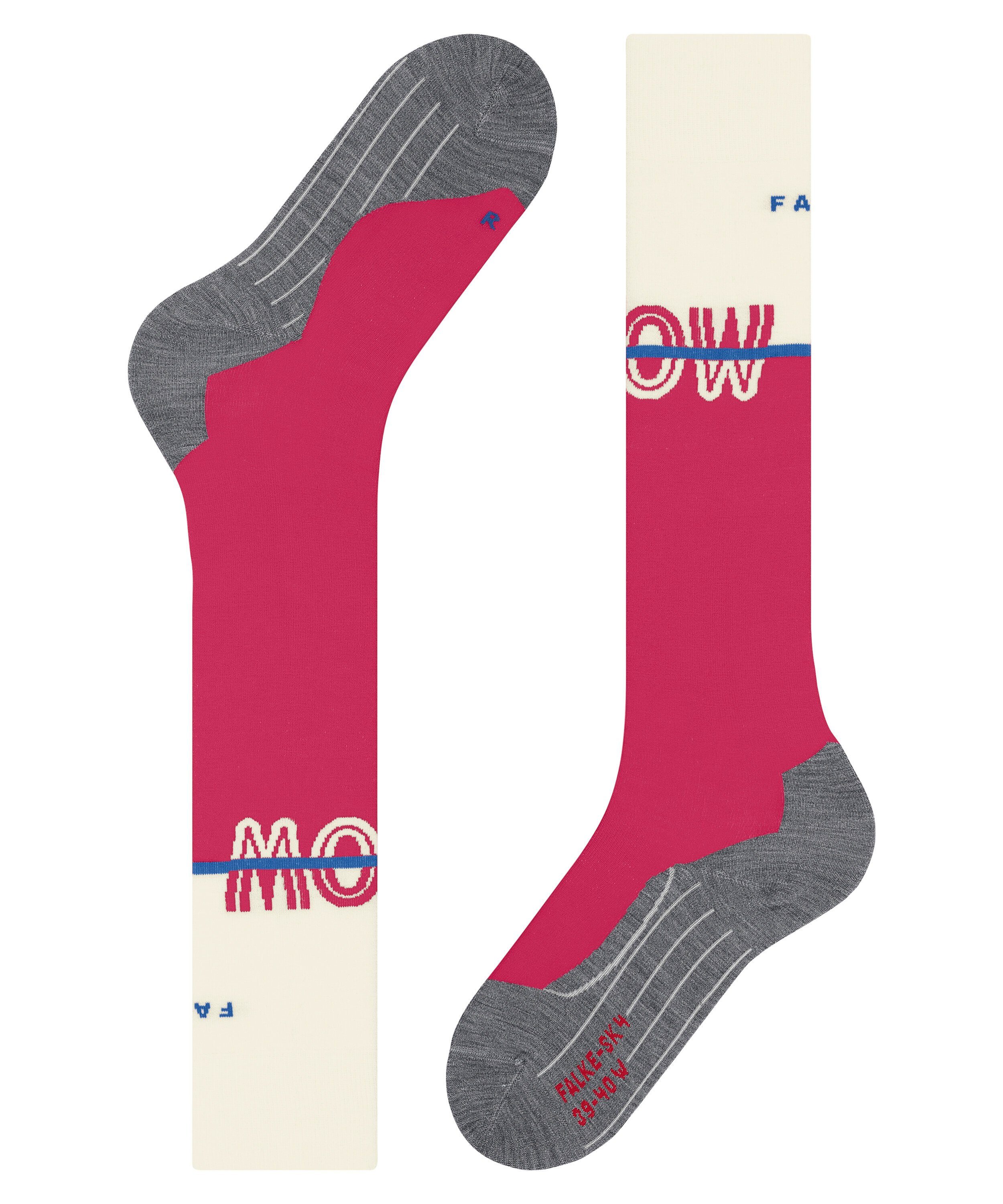 für leichter Polsterung gute Skisocken (1-Paar) FALKE mit SK4 rose (8564) Advanced Kontrolle