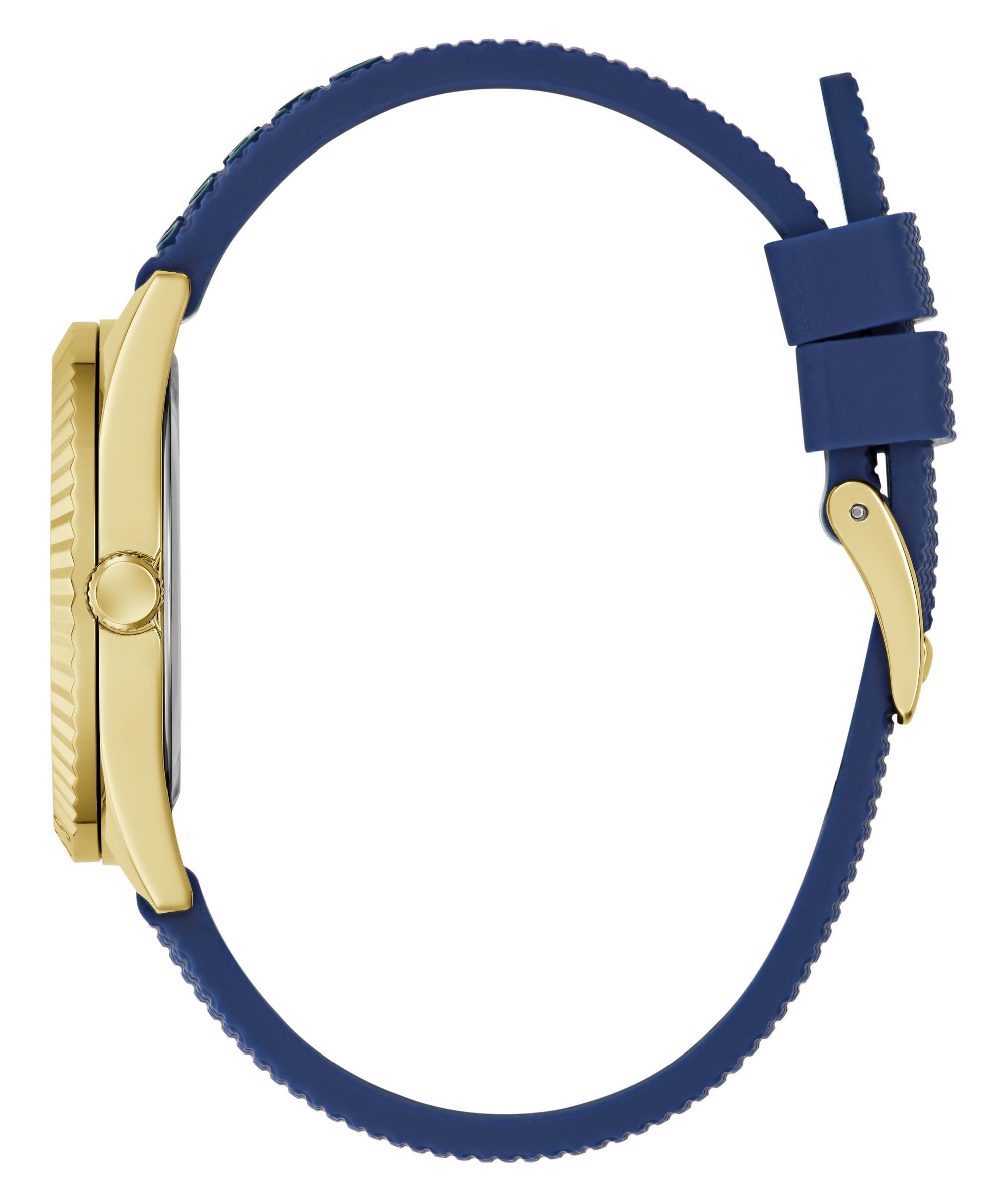 Guess Quarzuhr CREW GW1044L2, Armbanduhr, Damenuhr, Silikonarmband, analog