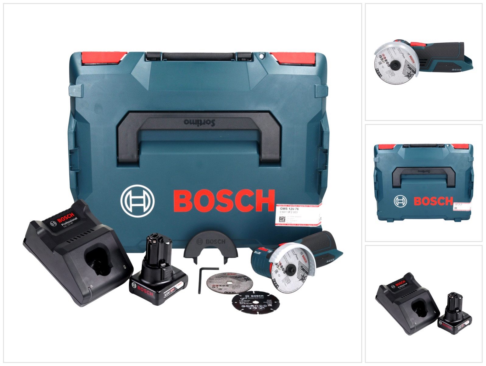 Bosch Professional Akku-Winkelschleifer GWS 12V-76 Professional Akku Winkelschleifer 12 V 76 mm Brushless