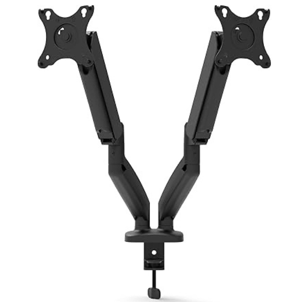 Super Solu Monitor-Halterung verstellbare Dual Monitor Halterung, 33-68,6 cm(13"-27) Schwarz, (bis 27 Zoll, Max. 8KG pro Arm, 1-tlg., VESA 75x75mm und 100x100mm, Tischhalterung Höhenverstellbar Neigbar Schwenkbar Drehungbar)