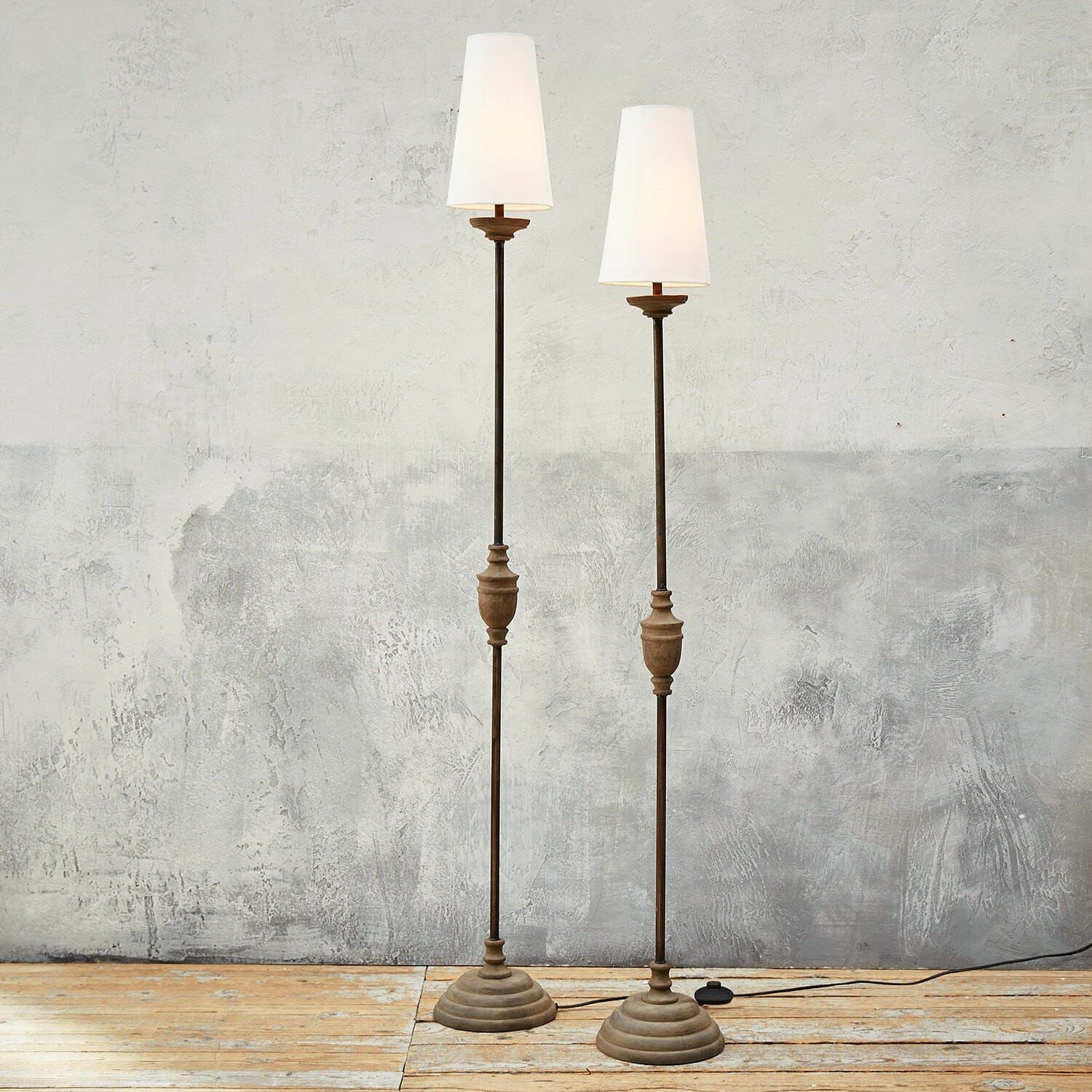 Mirabeau Stehlampe Stehlampe 2er Set Abigail beige/braun