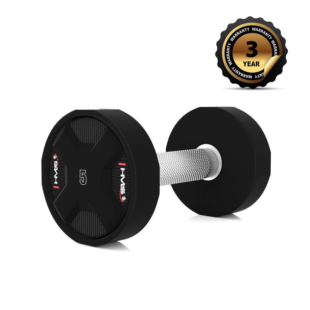 HMS Kurzhantel Fitnesshantel 5 kg, (Set, Langlebigkeit), Langlebig, geruchsneutral, leicht zu reinigen