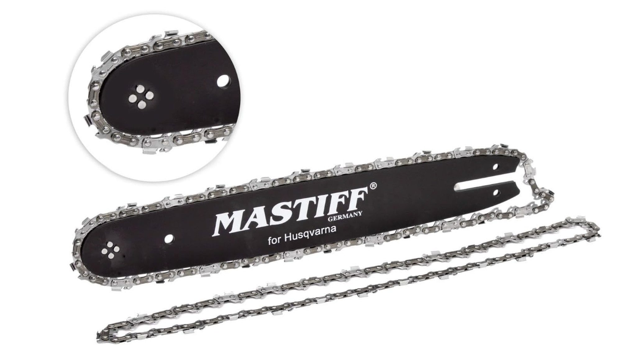 Mastiff Führungsschiene Schwert für Husqvarna +2 St. Sägekette 38cm Kette 325" 1,5mm
