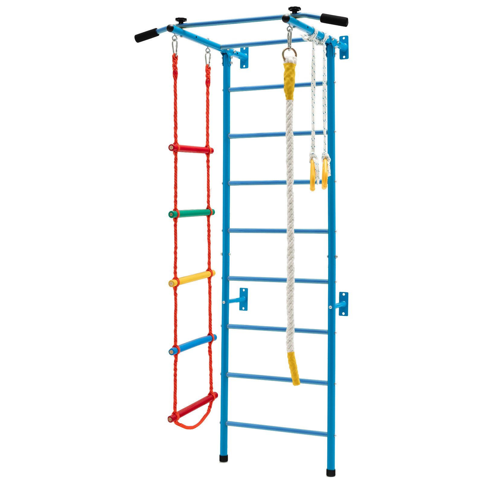 COSTWAY Sprossenwand Turnwand, mit Klimmzugstange, Metall
