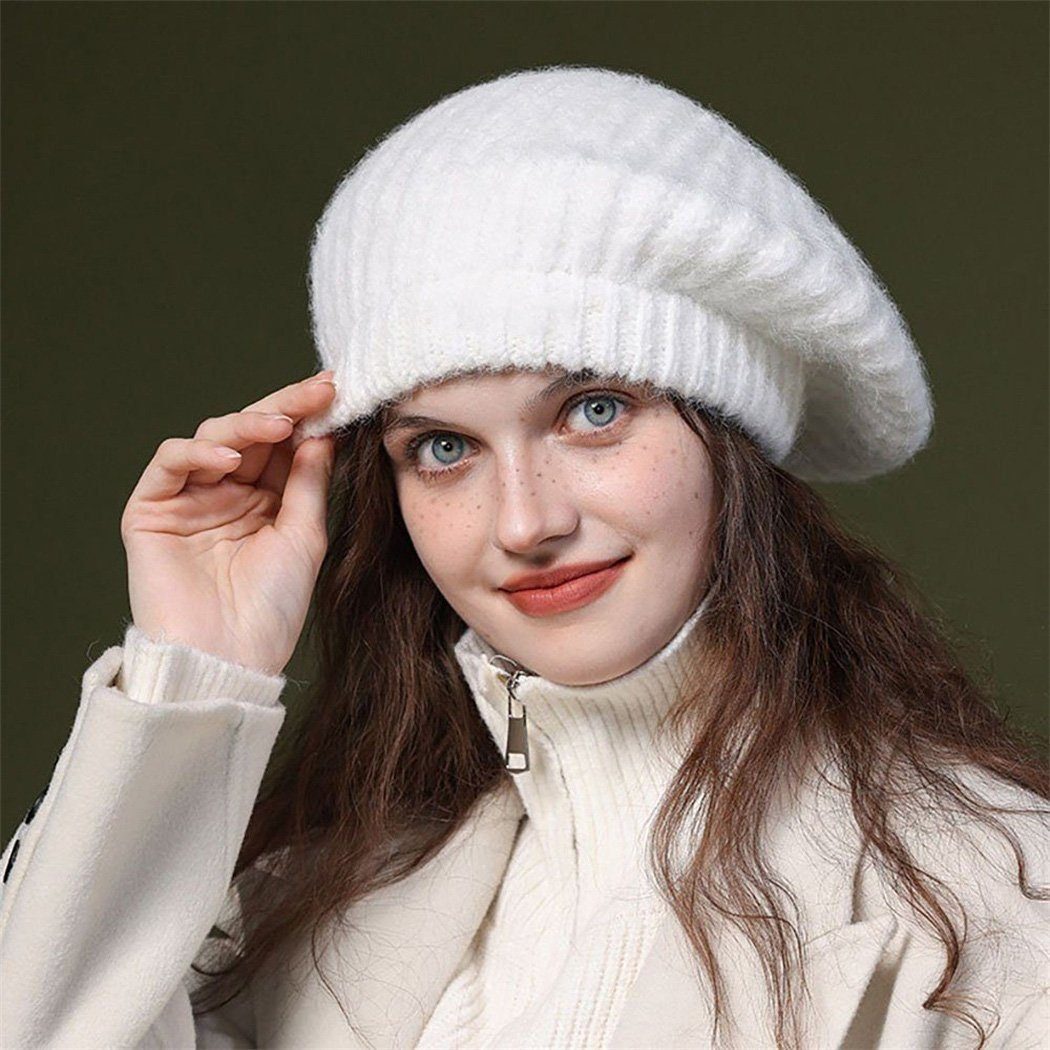 DAYUT Baskenmütze Retro-Barett für Frauen, winddicht und warm im Herbst und Winter (1-St) | Baskenmützen