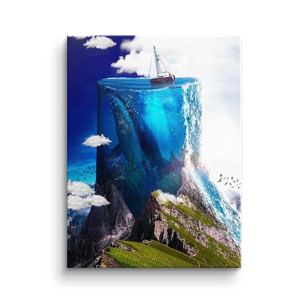 Rahmen - - Leinwandbild Leinwandbild, schwarzer of Premium - DOTCOMCANVAS® Meaning Freedom Mindset Erfolg