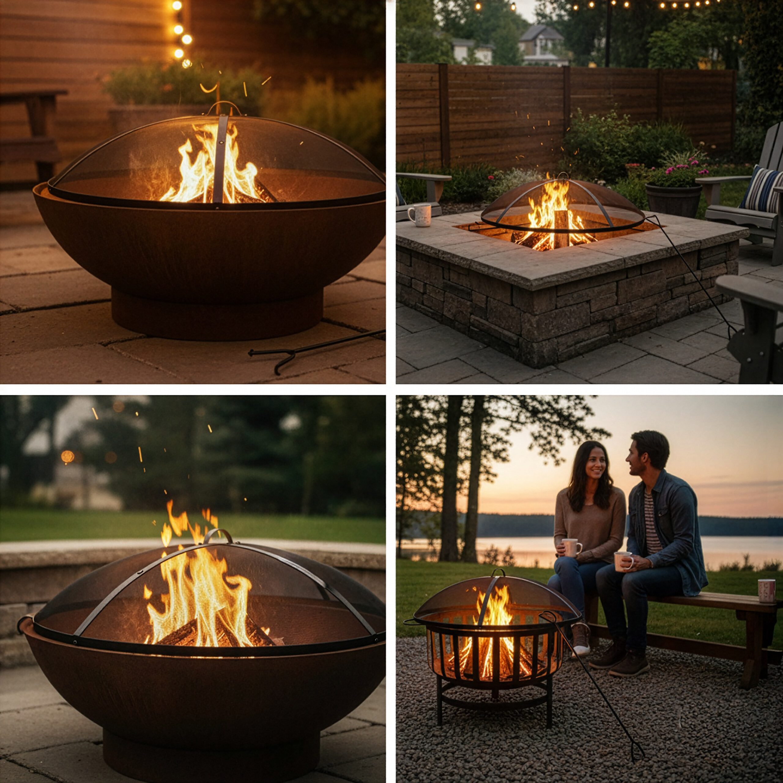relaxdays Funkenschutzgitter Funkenschutz für Feuerschale, 90 cm günstig online kaufen