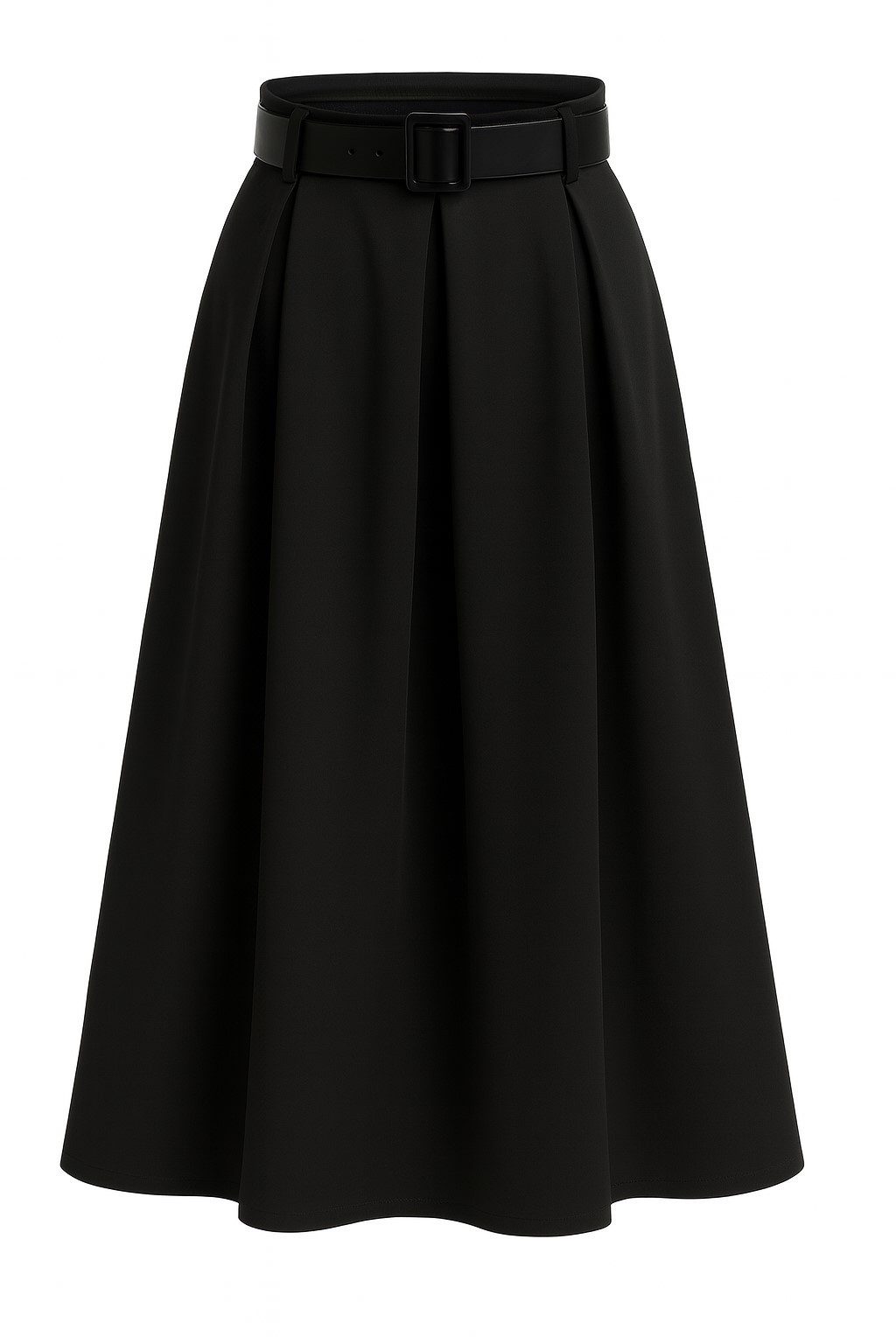 Mississhop A-Linien-Rock Eleganter Faltenrock mit Gürtel – mittellang M.430 günstig online kaufen