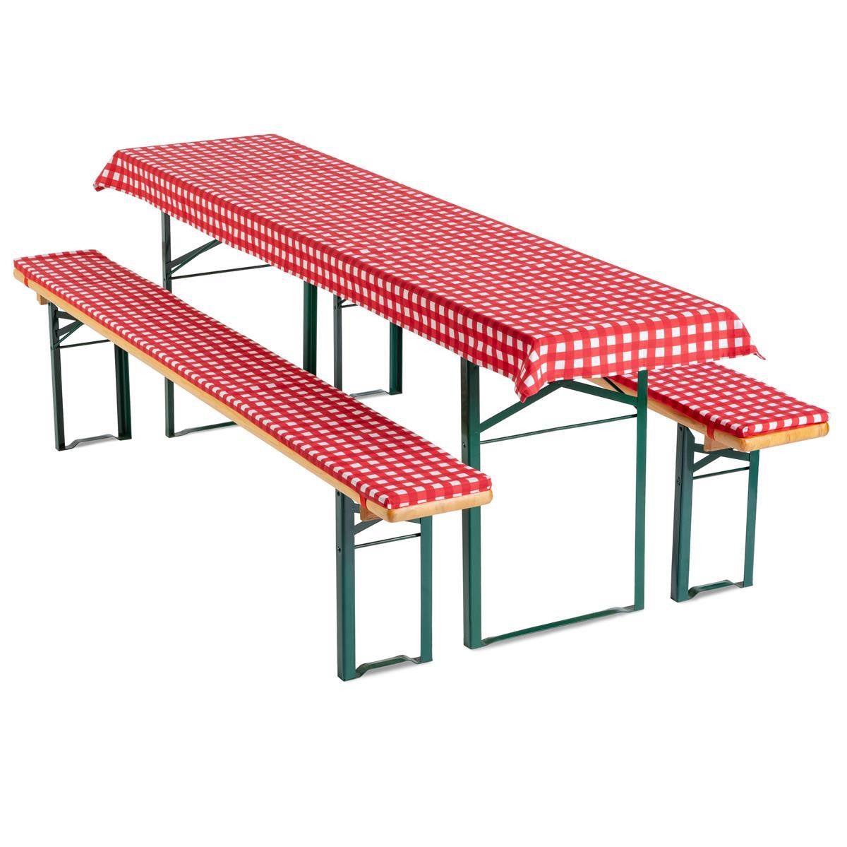 Gräfenstayn Bankauflage Biertischauflagen-Set 3-tlg Sitzpolsterung für Bierzeltgarnitur