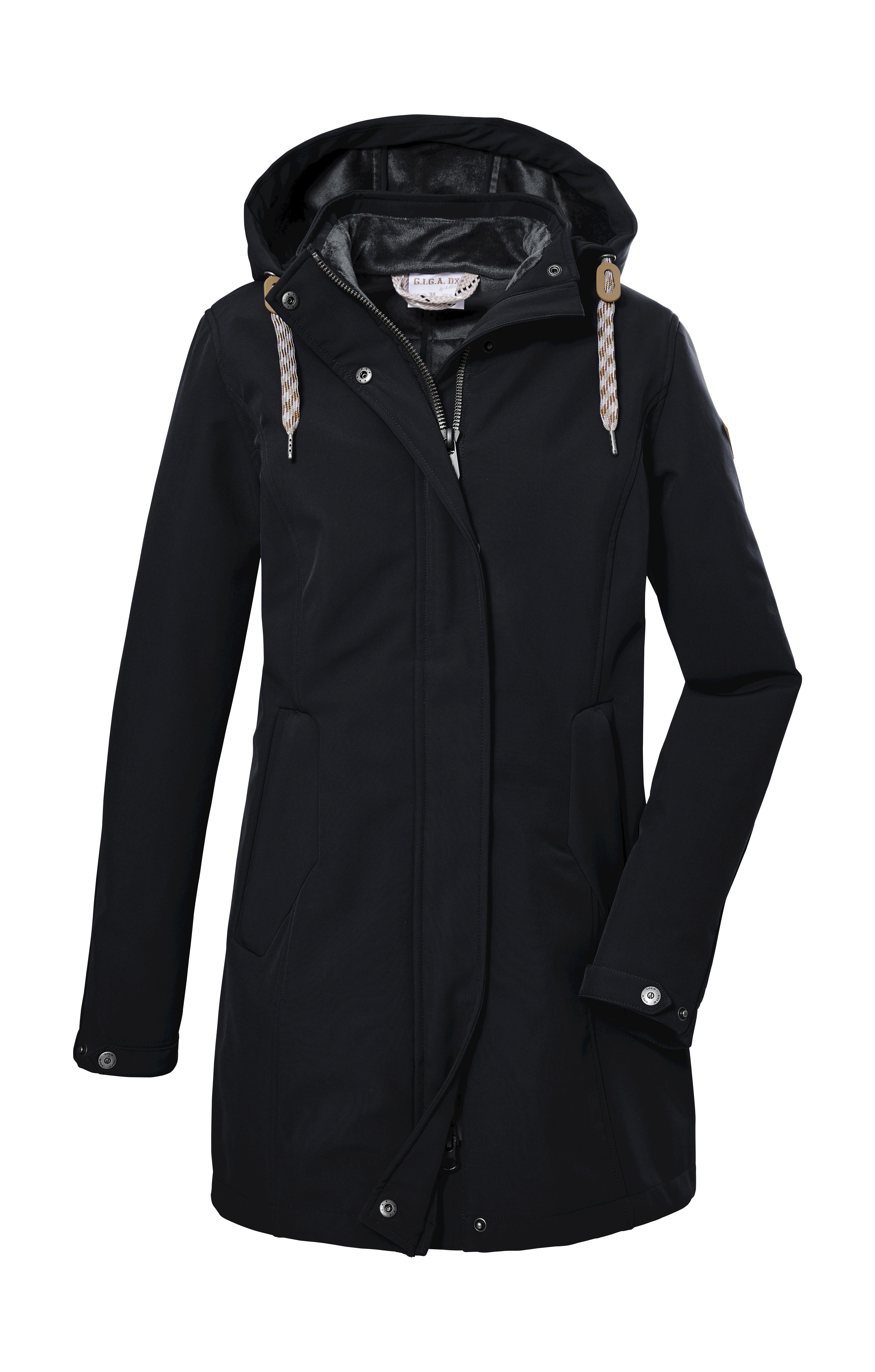 G.I.G.A. DX by killtec Softshellparka GW 19 WMN SFTSHLL PRK Wasser- und winddichter Damen Softshellparka mit Fleece-Futter