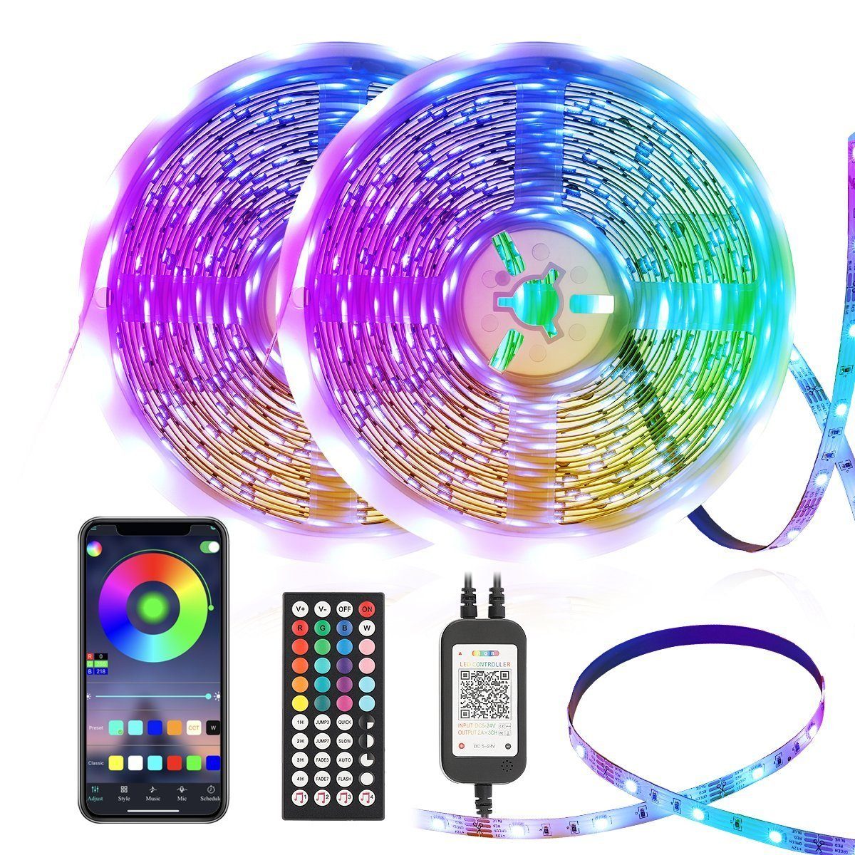 LETGOSPT LED Stripe LED Strip, RGB Streifen Strip, 5M Wifi LED Bluetooth 10M LED / 