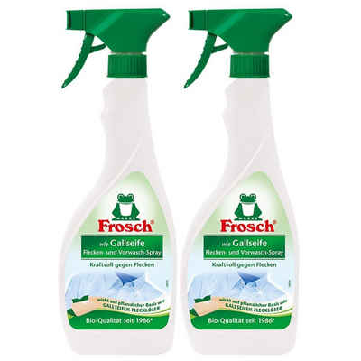 FROSCH 2x Frosch wie Gallseife Fleck-Entferner und Vorwasch Spray 500 ml Sprü Fleckentferner