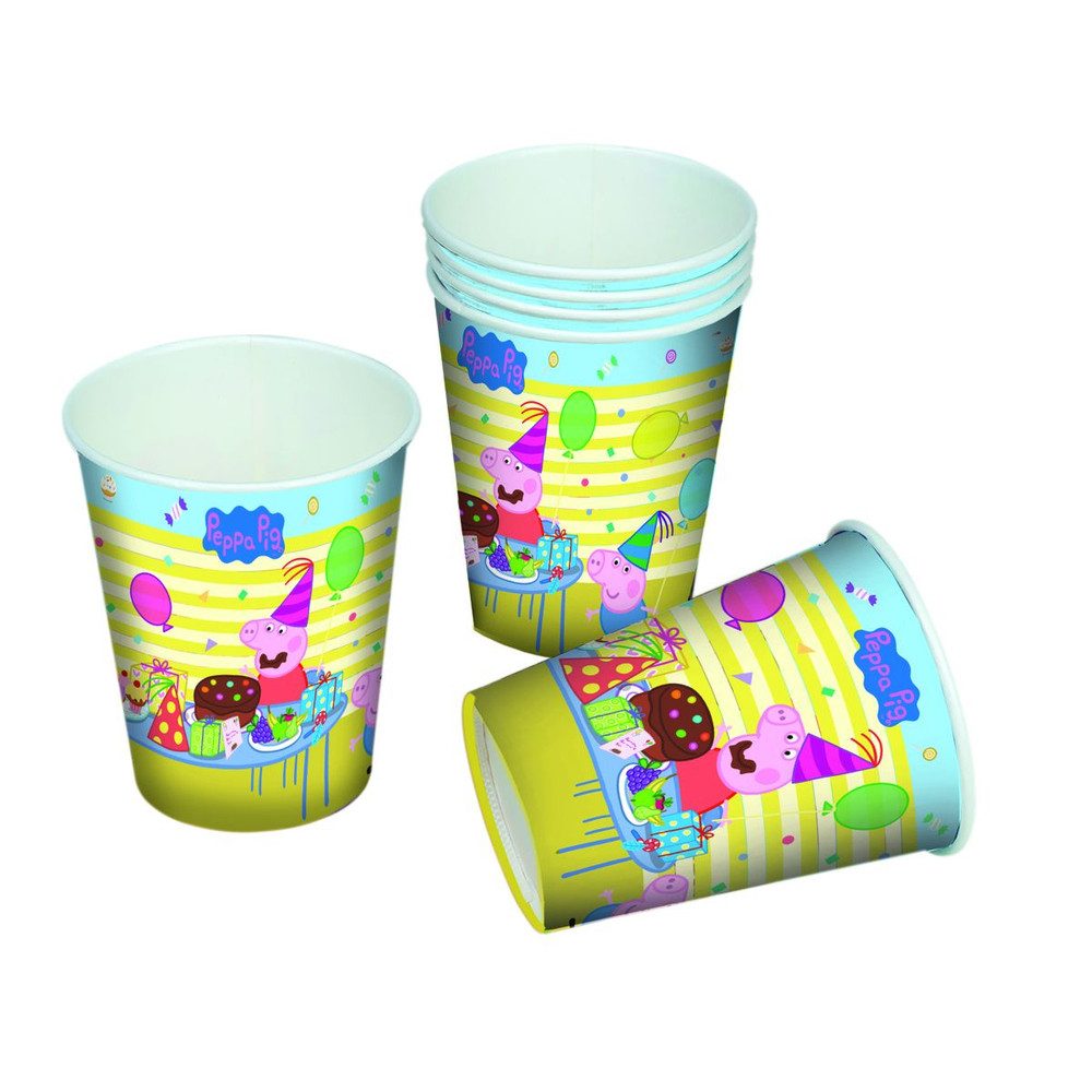 TIB Heyne Kinderbecher Peppa Pig - 6 Pappbecher - ca. 200 ml, Papier