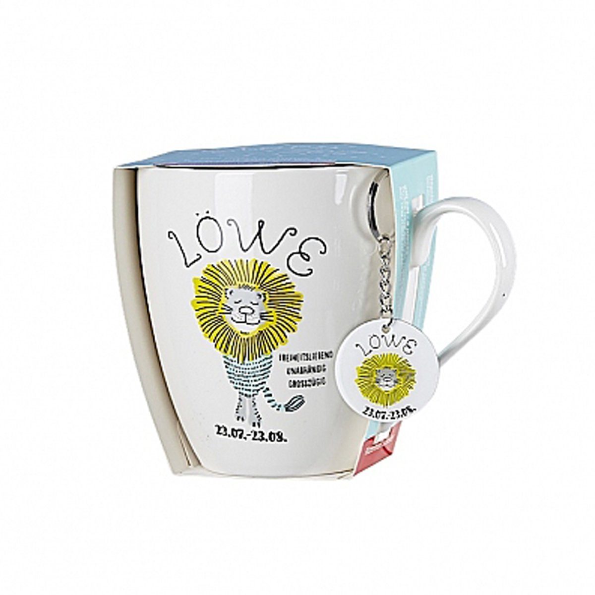 Ritzenhoff & Breker Tasse, Porzellan, mit Horoskop Schlüsselanhänger