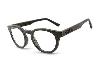 COR Brille COR001 Holzbrille, Bügel mit Flex-Scharnieren