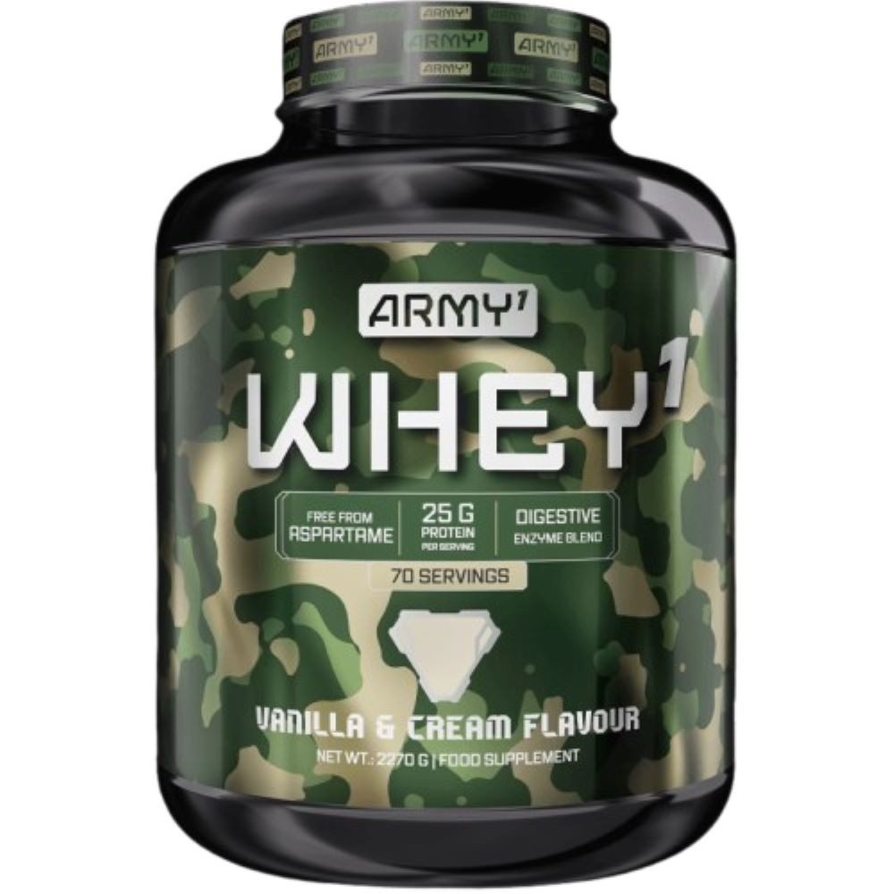 Army1 Whey Protein 2270g WPC + Iso whey Pulver Pulver, 1 er, Angereichert mit Papain und Laktase-Enzym