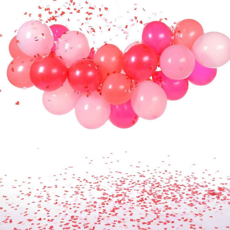Depot Aufblasbares Partyzubehör »Partydeko-Set Love Ballons & Konfetti«, aus Latex, 51-teilig