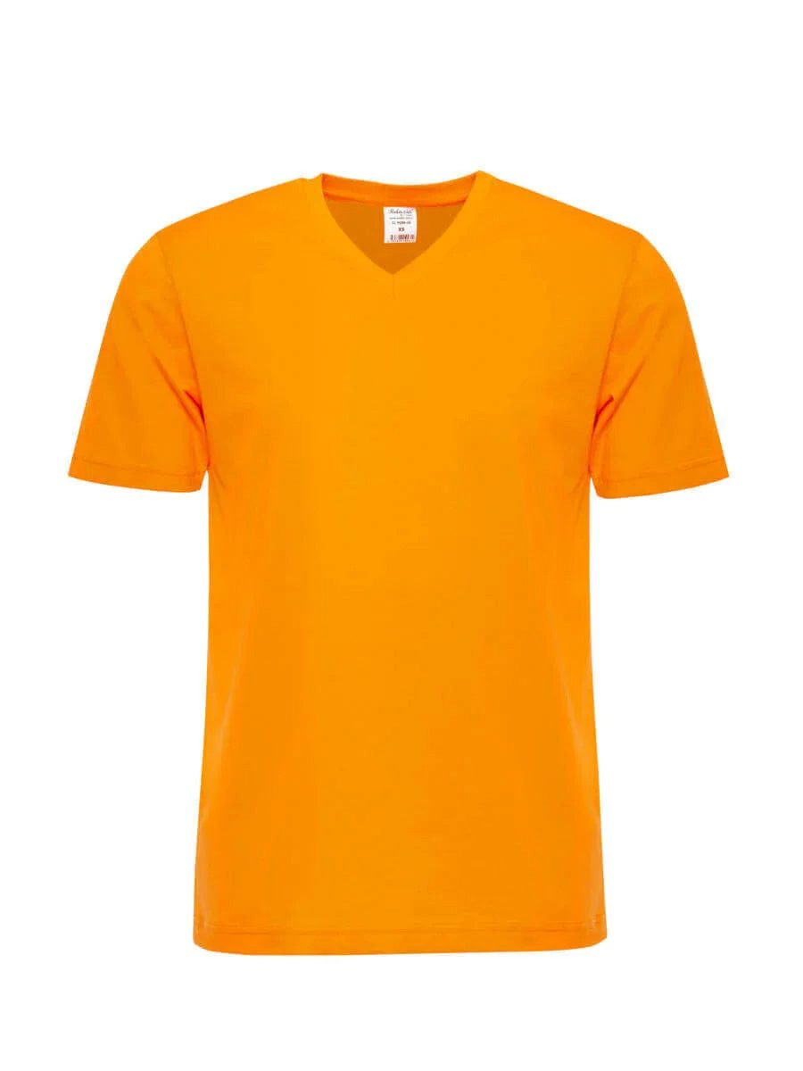 T-Shirt Herren T-Shirt V-Kragen Orange – ISMONT 01 M066-06