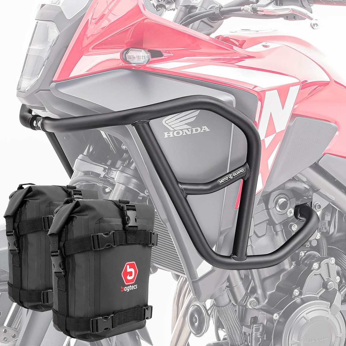 Motoguard Motor-Schutzhülle Set Sturzbügel oben + Taschen für Honda NX 500 24-26 HG44 schwarz