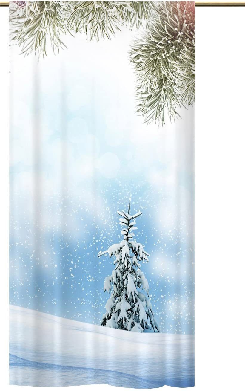 gardinen-for-life Vorhang Schlaufenschal Christmas Tree, Edler Schlaufenschal