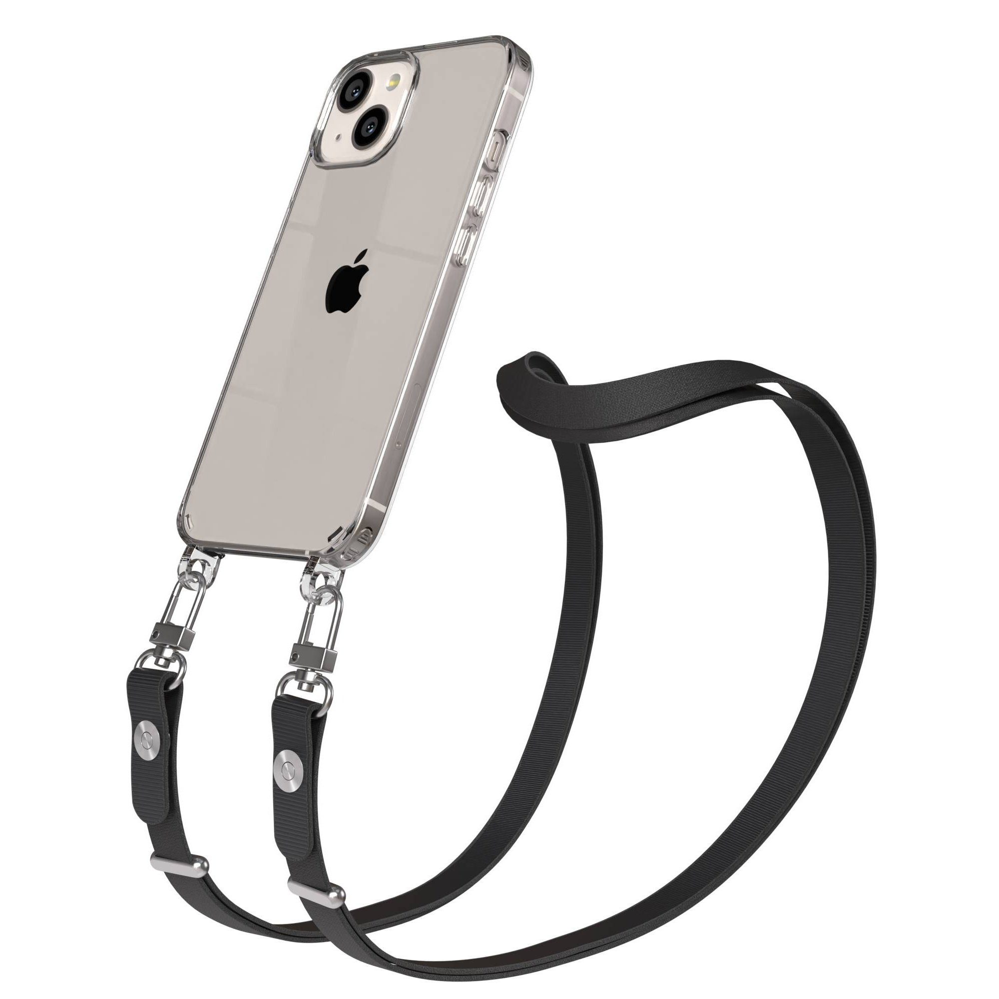 EAZY CASE Handykette für Apple iPhone 13 Handyhülle mit Handyband magnetisch, Handyband in Schwarz mit Magnetverschluss für 2x2 Hüllen