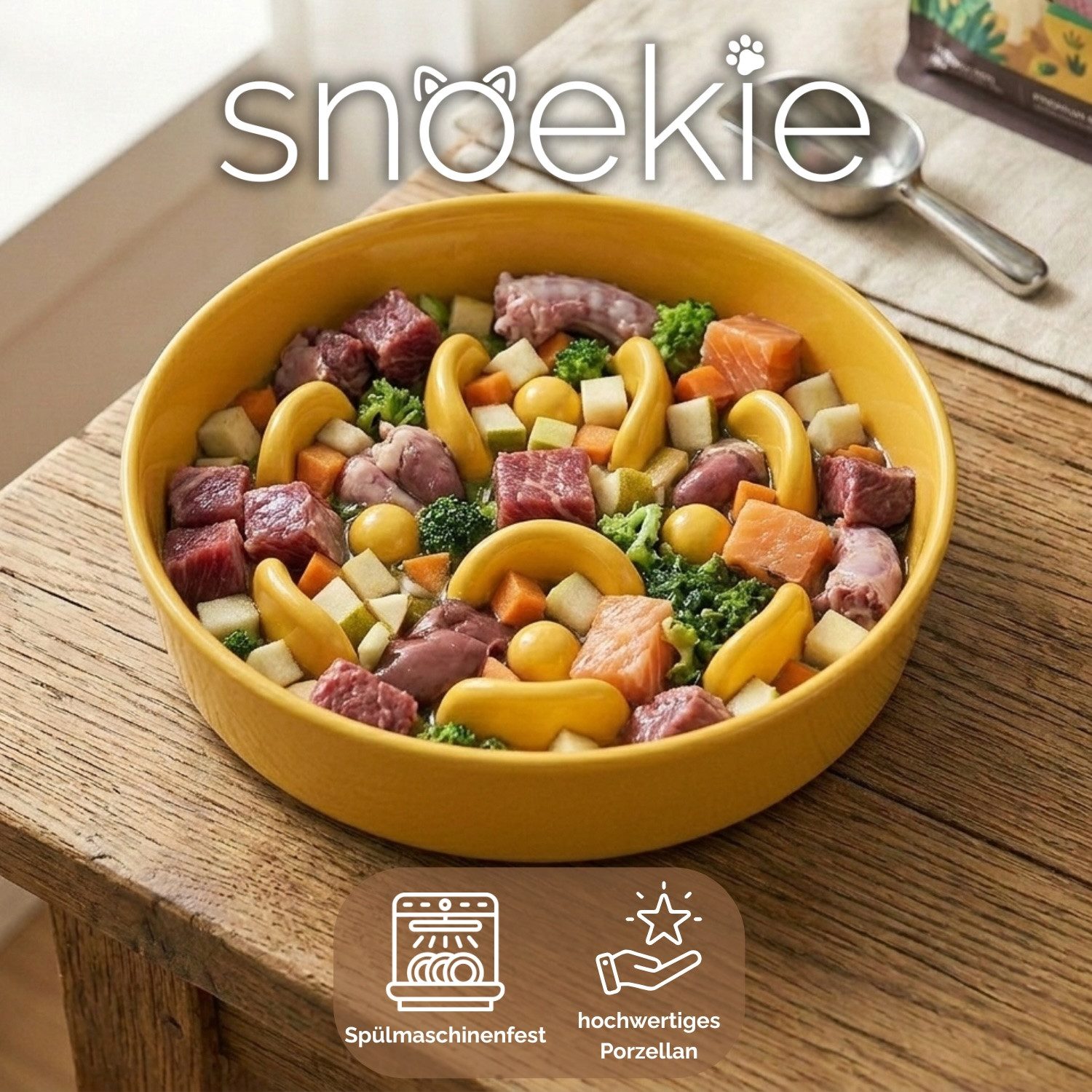 SNOEKIE Napf SNOEKIE Anti-Schling-Napf aus Porzellan für Katzen & kleine Hunde