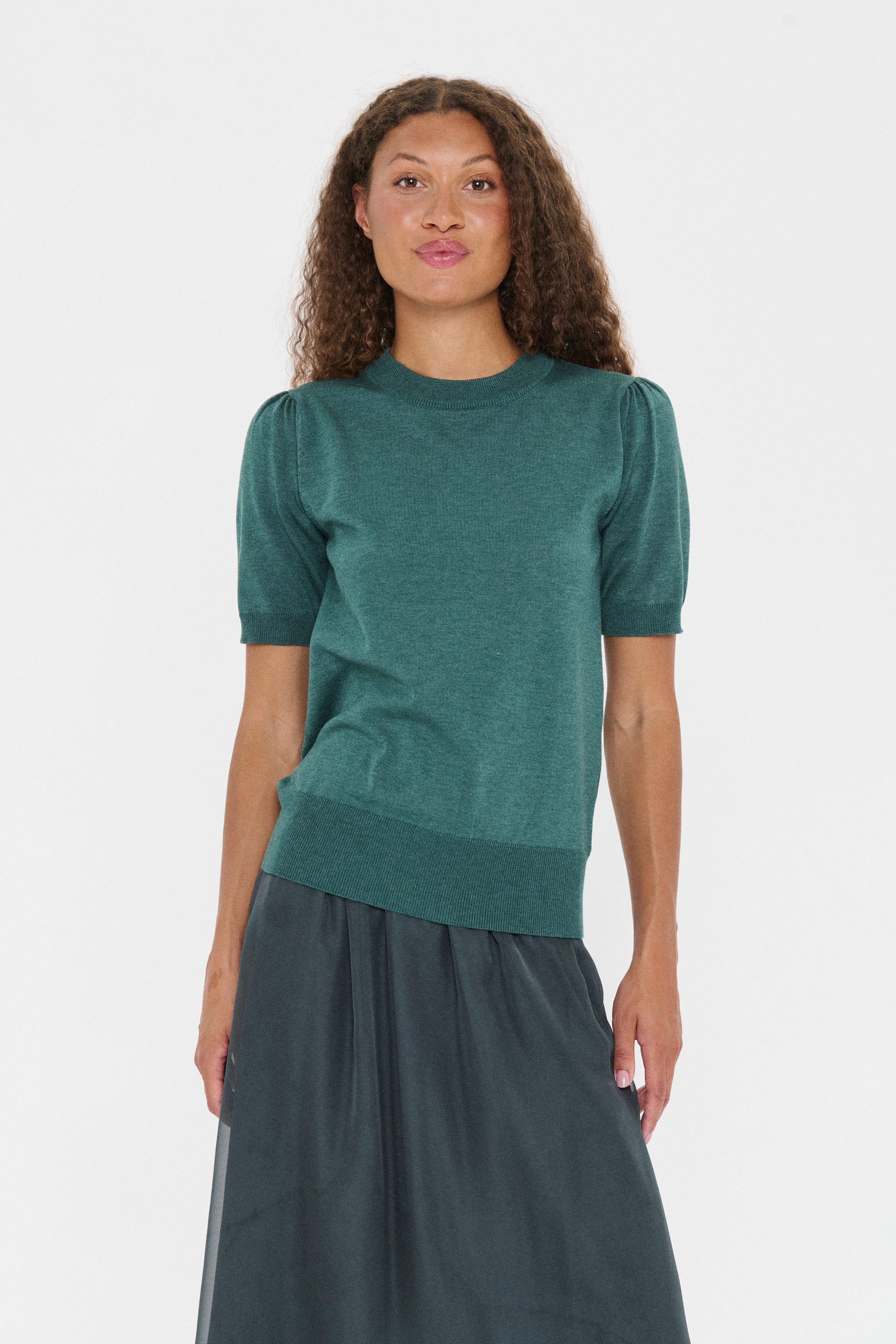 Saint Tropez Kurzarmpullover MilaSZ SS Viskose Feinstrick günstig online kaufen