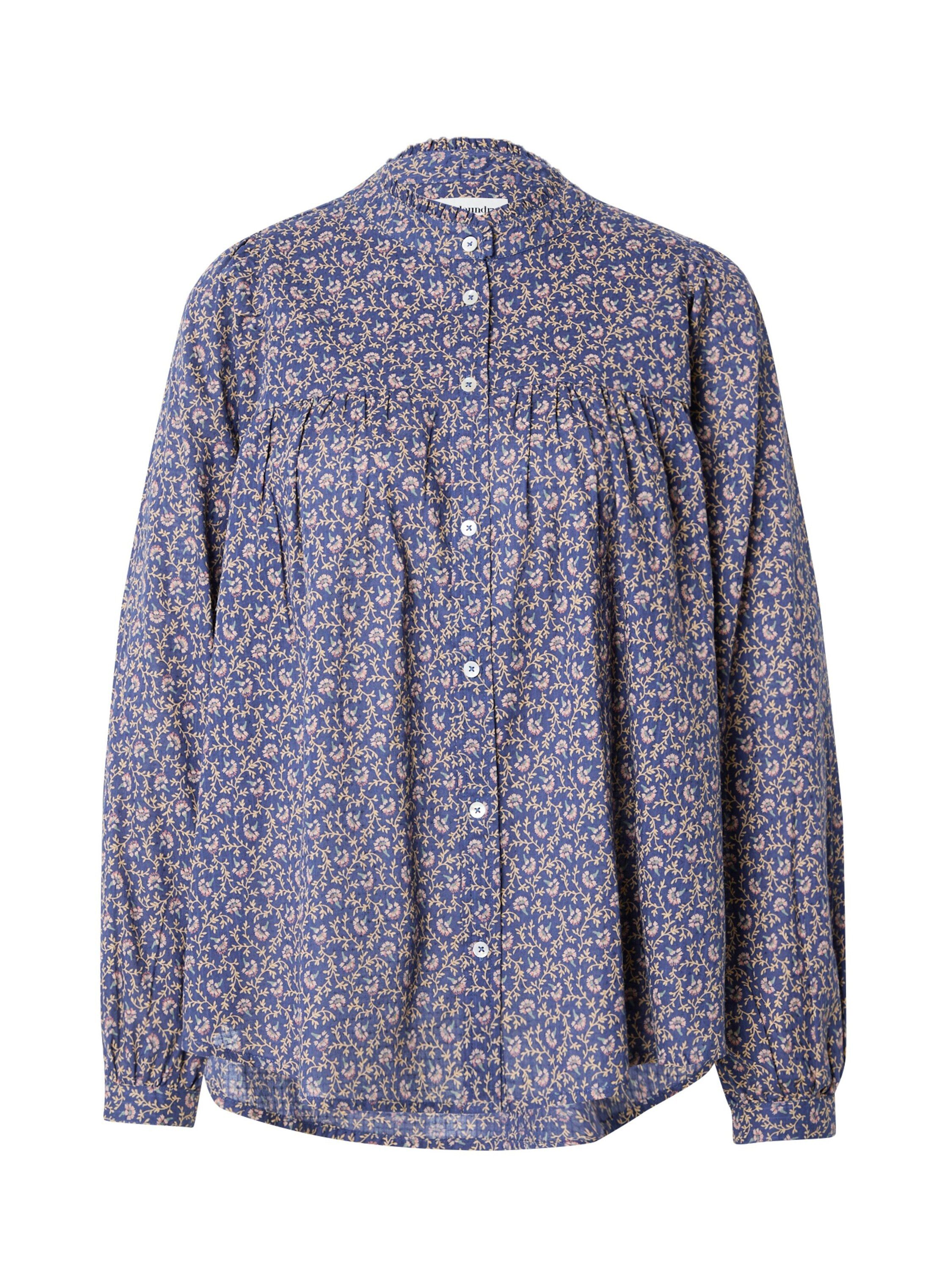 Lollys Laundry Langarmbluse Cara (1-tlg) Drapiert/gerafft