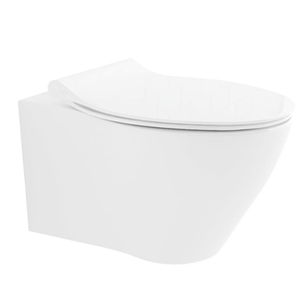 Alpenberger Tiefspül-WC »Tiefspül WC in weiß inkl. WC-Sitz weiß  Soft-Close«, Spülrandlos online kaufen | OTTO