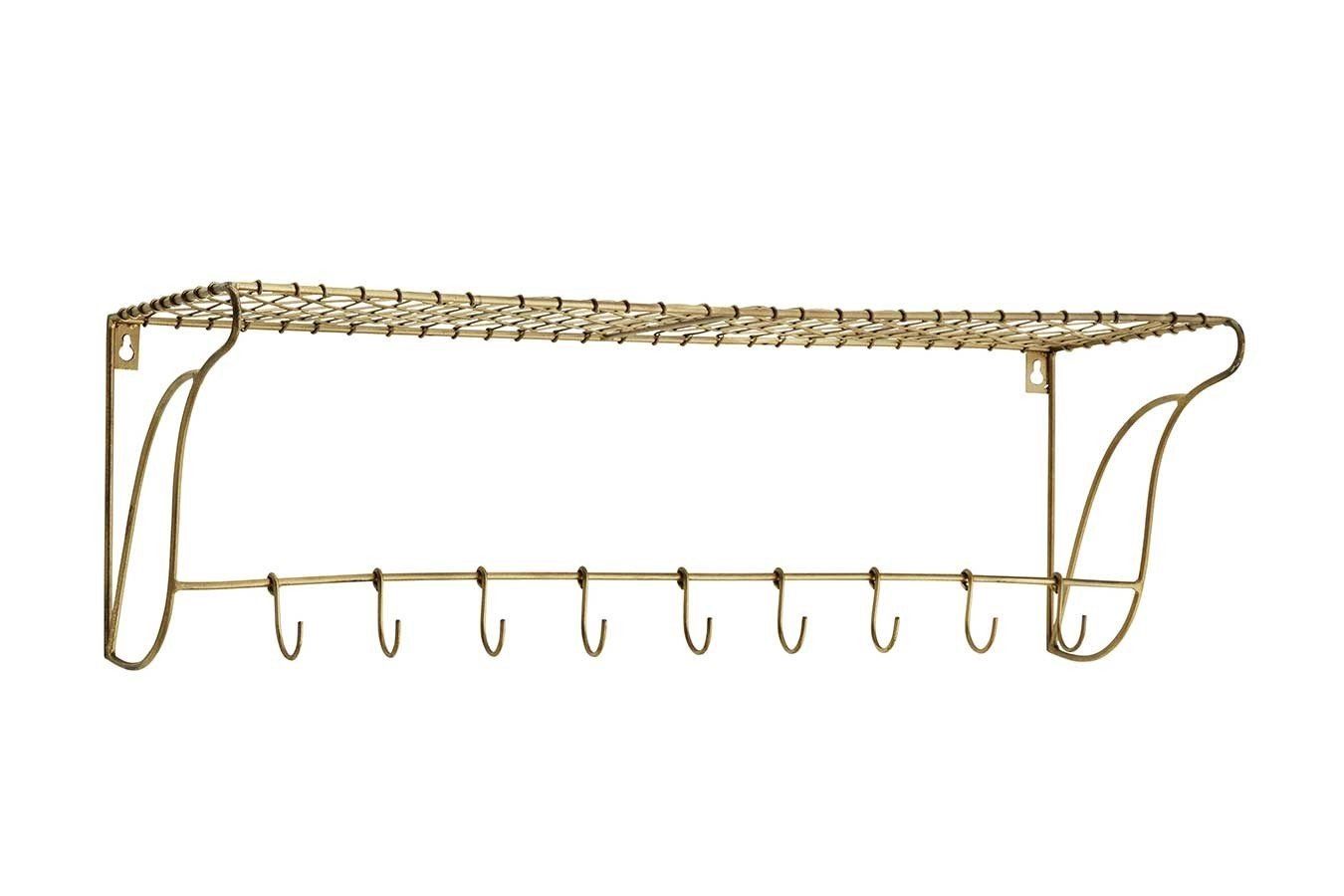 Madam Stoltz Garderobe Hakenleiste messing antik B 76 cm