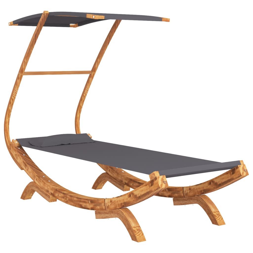 vidaXL Hängematte 100 x 190 x 134 cm Hängematte mit Dach 100x198x150 cm Bugholz Massiv A